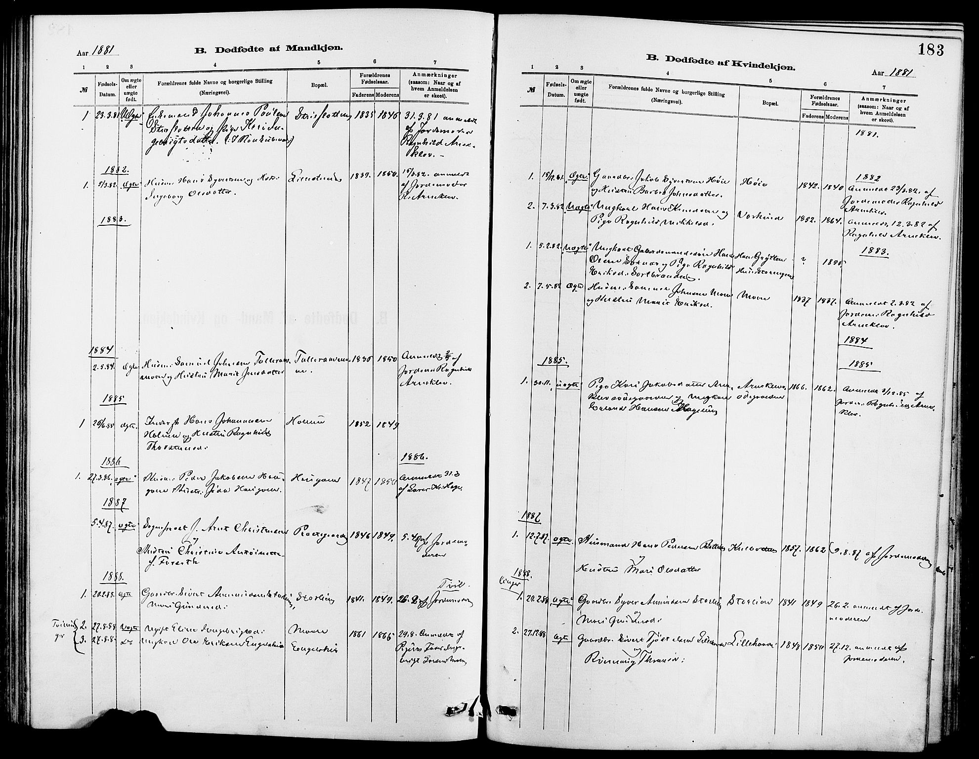 Dovre prestekontor, SAH/PREST-066/H/Ha/Hab/L0002: Parish register (copy) no. 2, 1881-1907, p. 183