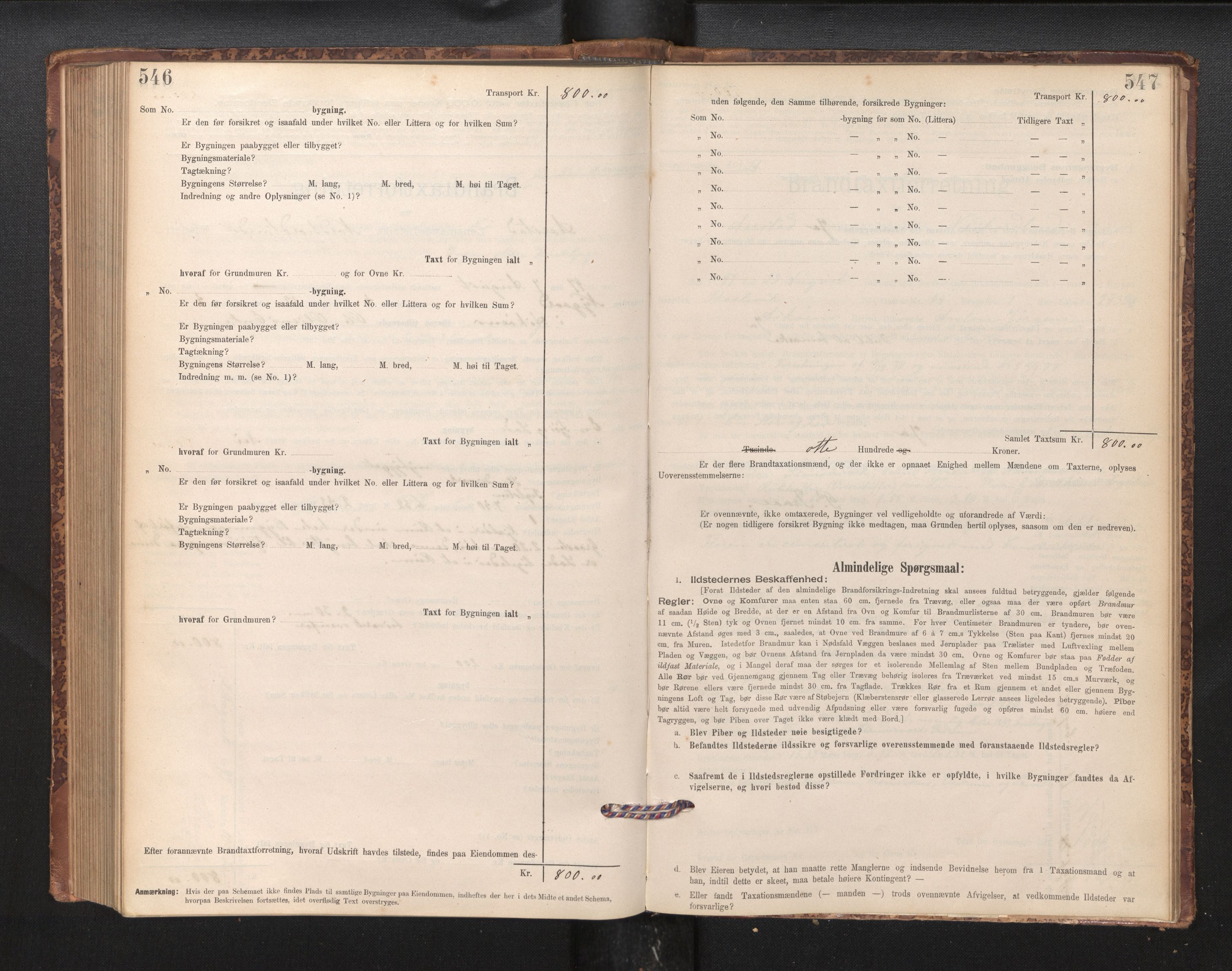 Lensmannen i Årstad, AV/SAB-A-36201/0012/L0011: Branntakstprotokoll,skjematakst, 1895-1901, p. 546-547