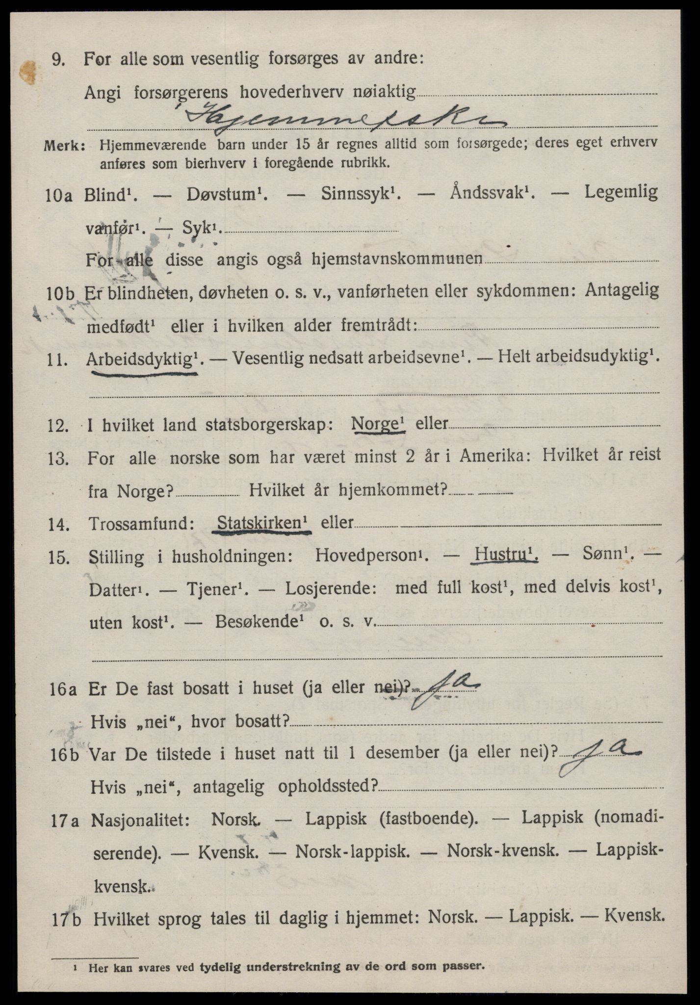 SAT, 1920 census for Osen, 1920, p. 1566