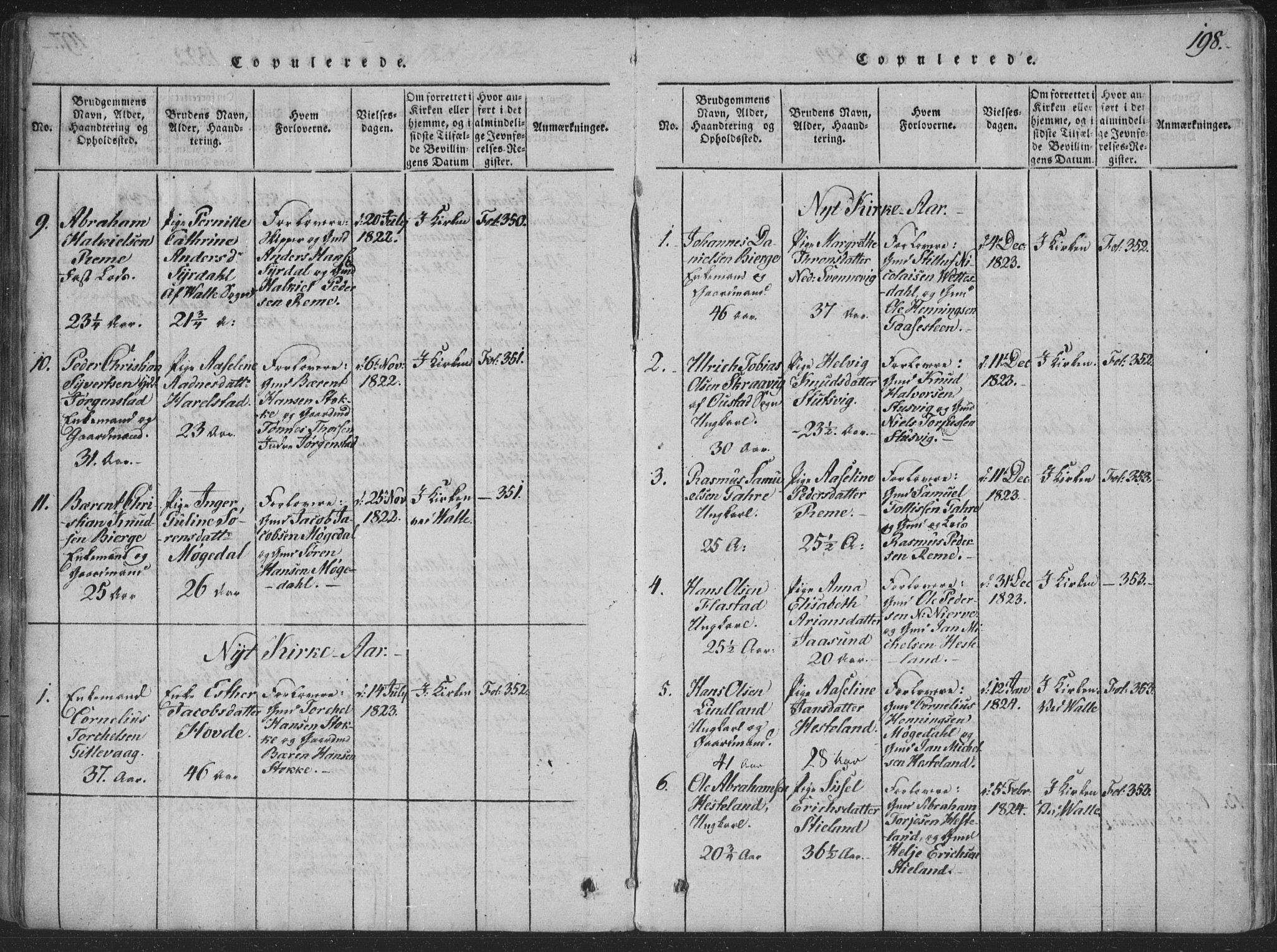 Sør-Audnedal sokneprestkontor, AV/SAK-1111-0039/F/Fa/Faa/L0001: Parish register (official) no. A 1, 1816-1848, p. 198