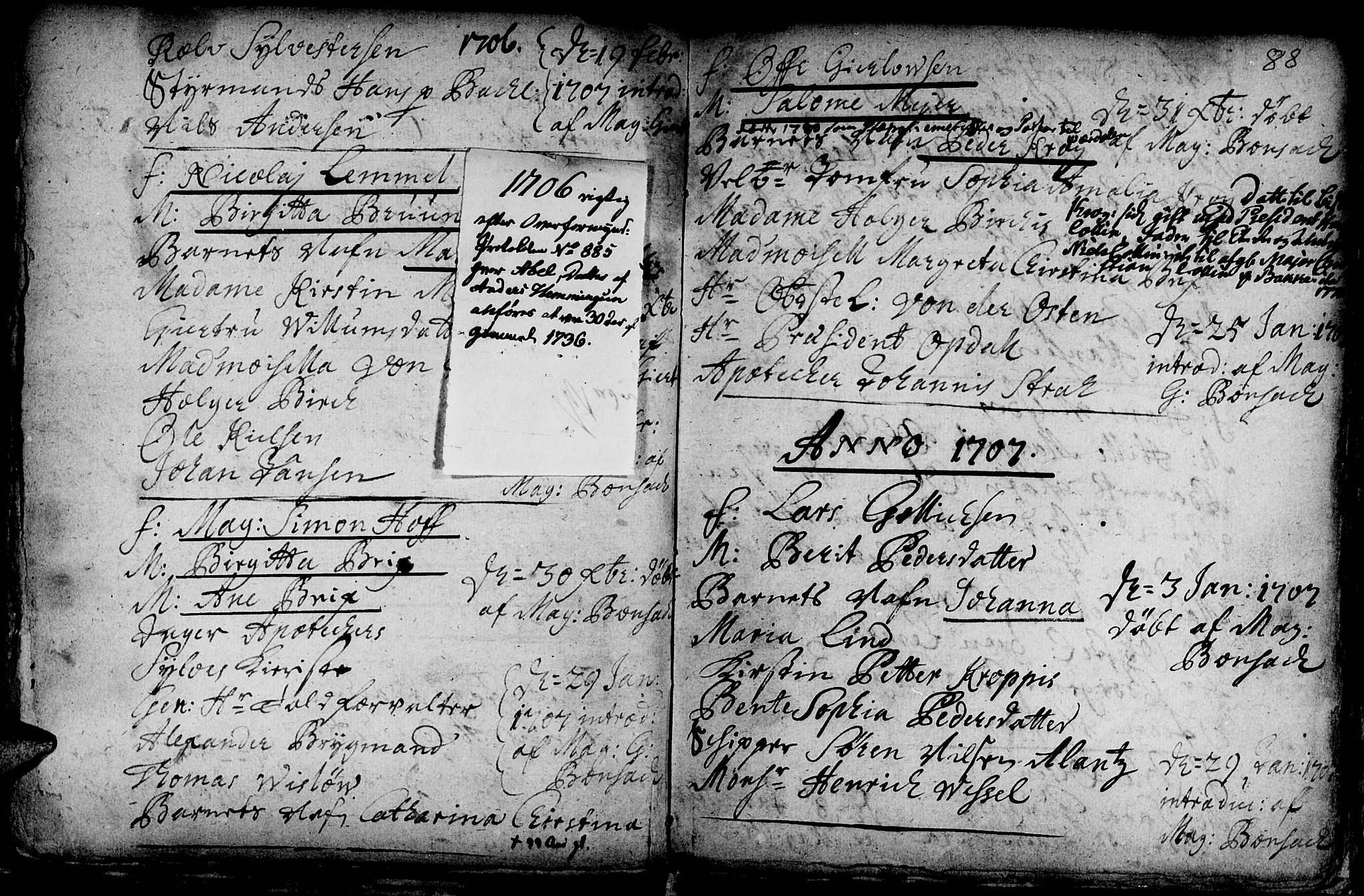 Ministerialprotokoller, klokkerbøker og fødselsregistre - Sør-Trøndelag, SAT/A-1456/601/L0034: Parish register (official) no. 601A02, 1702-1714, p. 88