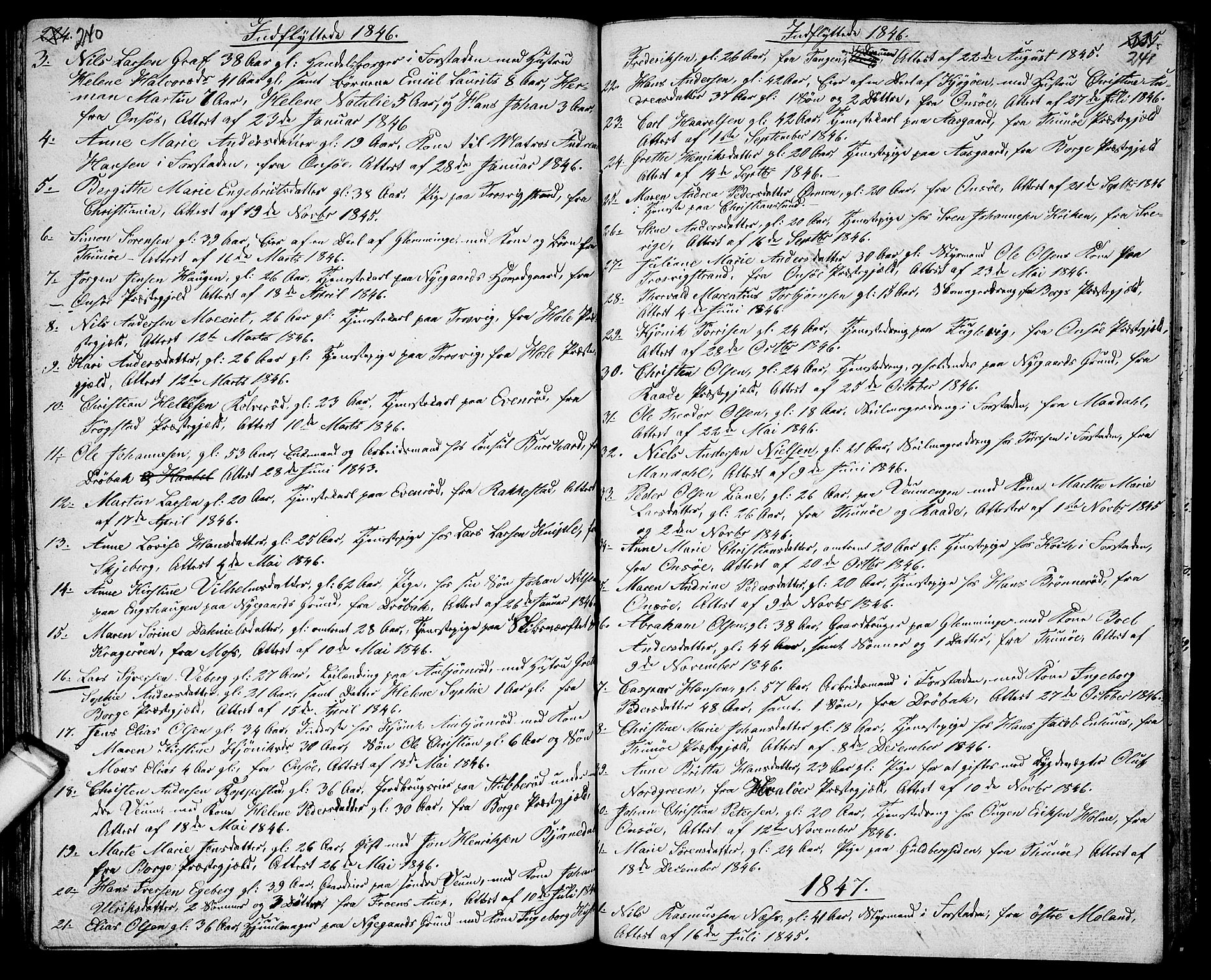 Glemmen prestekontor Kirkebøker, SAO/A-10908/G/Ga/L0002: Parish register (copy) no. 2, 1838-1851, p. 240-241