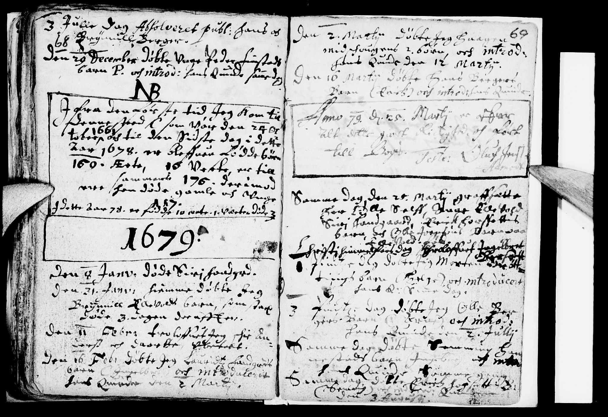 Åmot prestekontor, Hedmark, SAH/PREST-056/H/Ha/Haa/L0001: Parish register (official) no. 1 /2, 1661-1680, p. 68-69