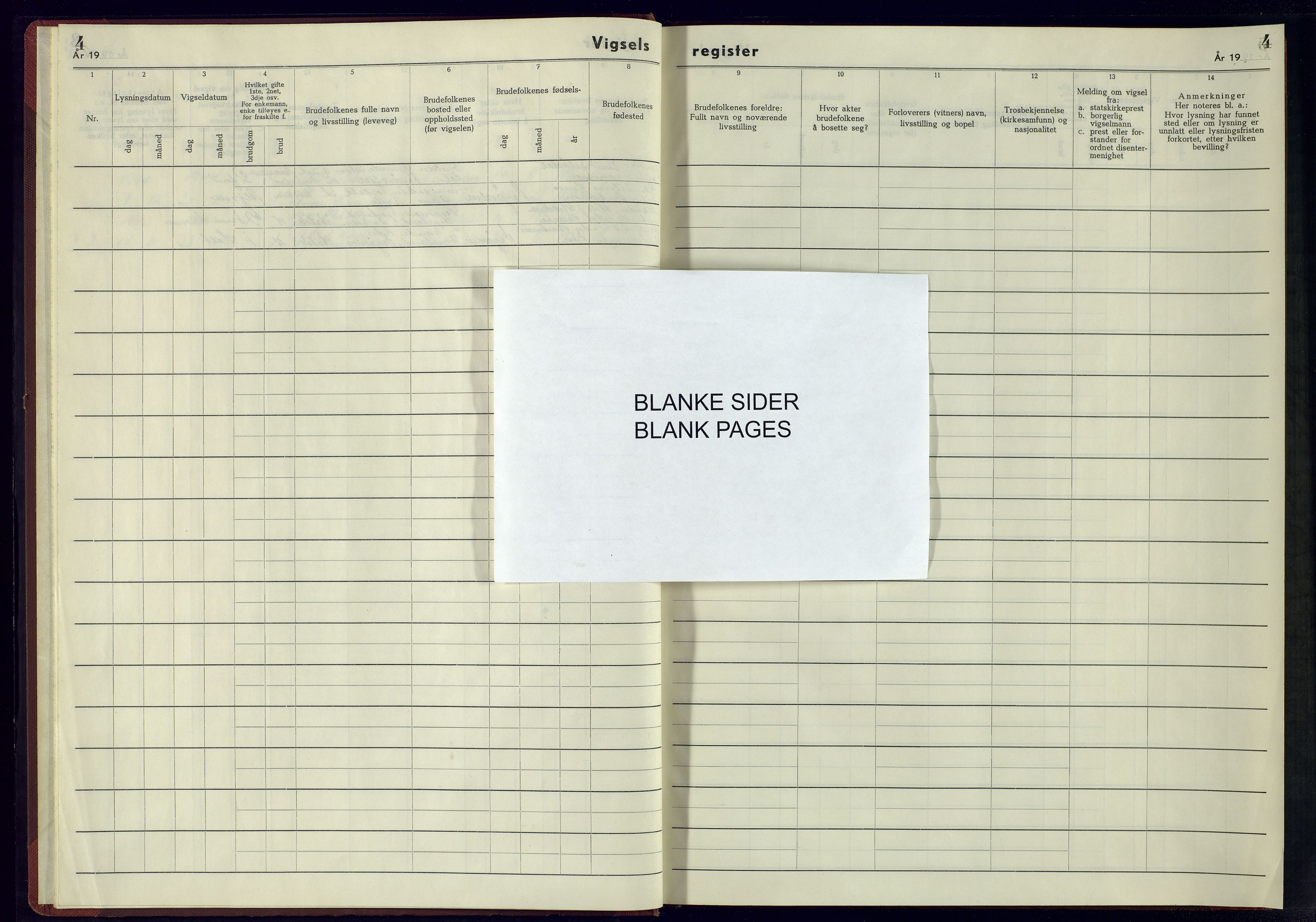 Gjerstad sokneprestkontor, AV/SAK-1111-0014/J/Je/L0004: Marriage register no. A-VI-6, 1942-1945