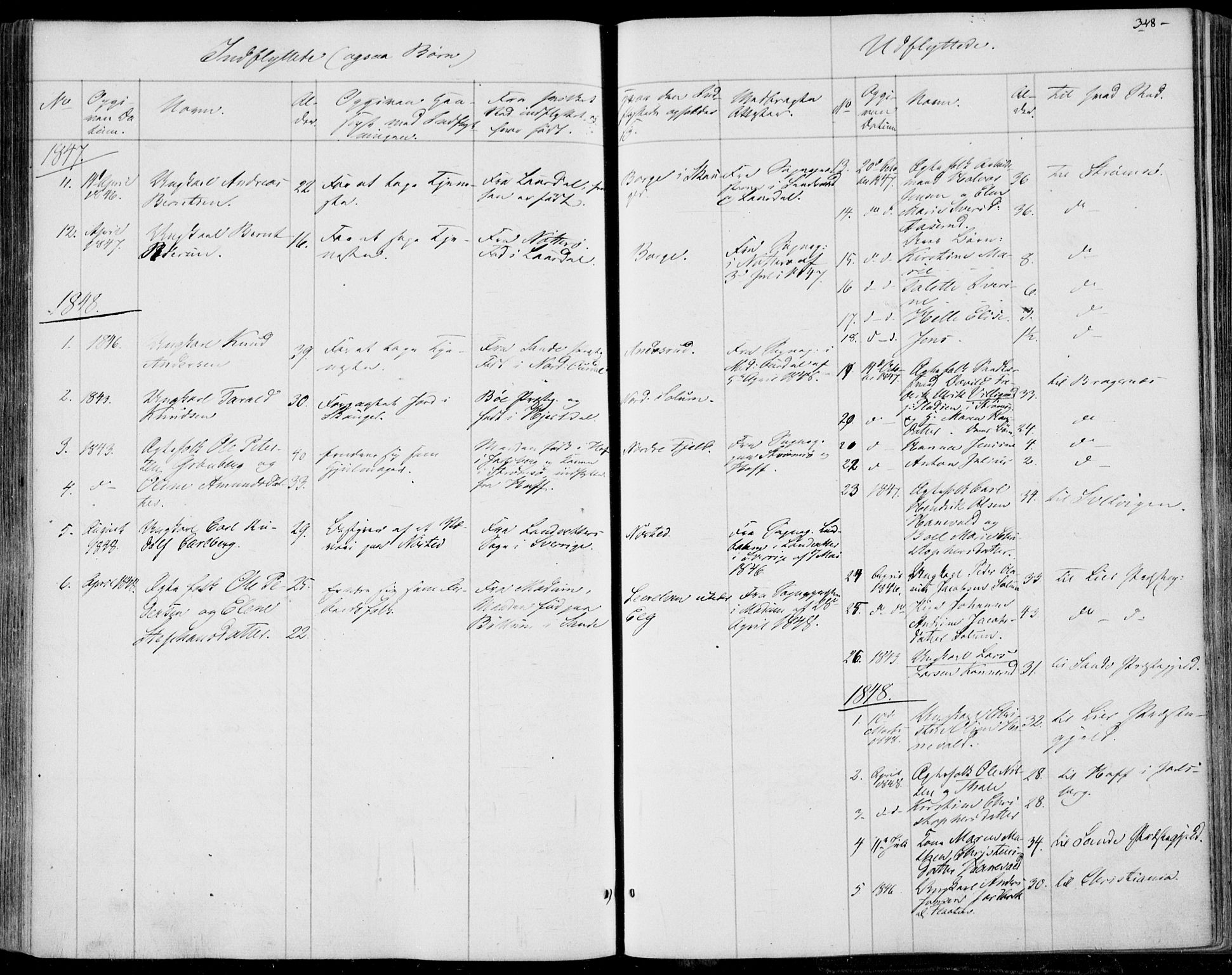 Skoger kirkebøker, SAKO/A-59/F/Fa/L0003: Parish register (official) no. I 3, 1842-1861, p. 348