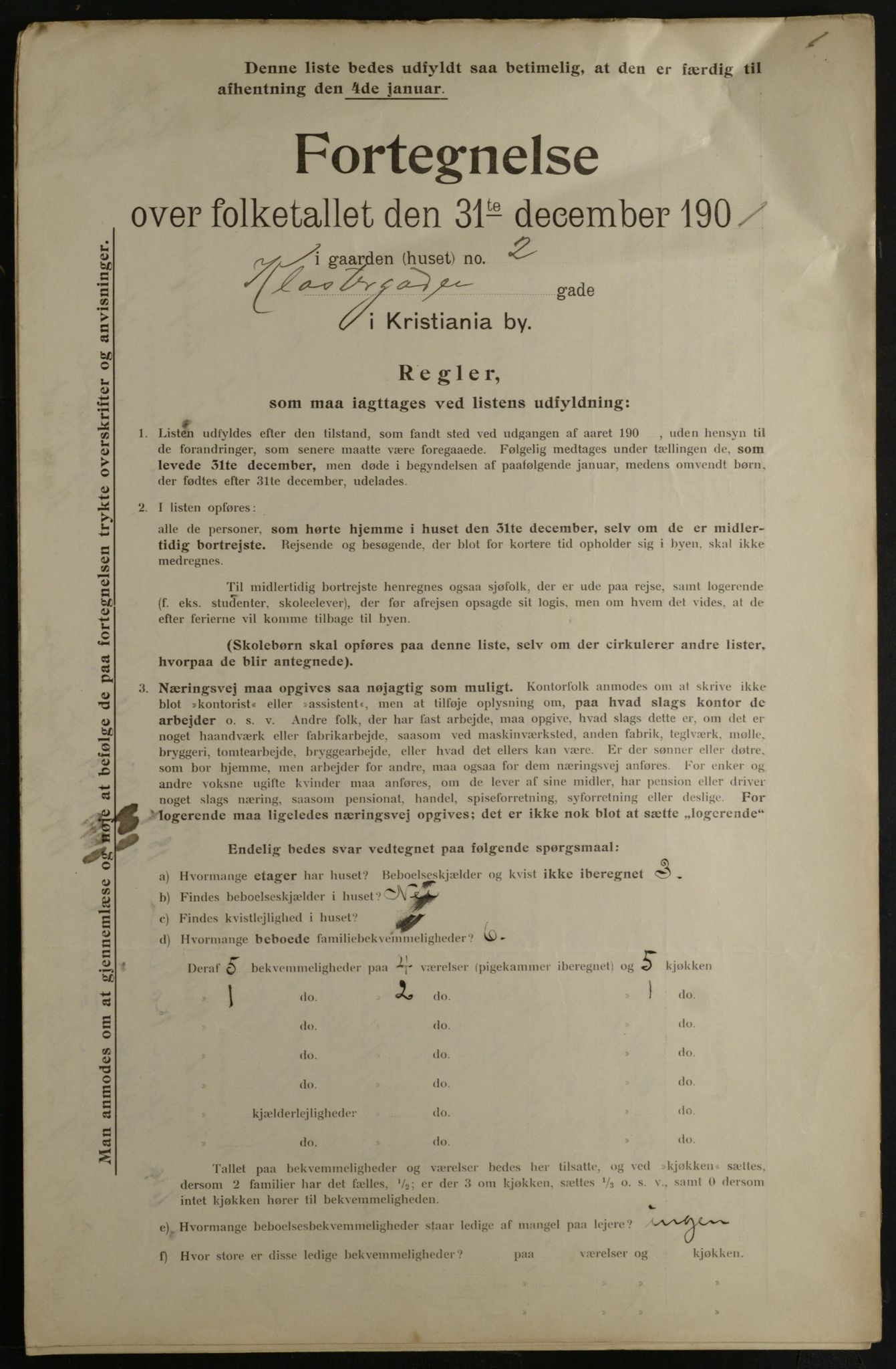 OBA, Municipal Census 1901 for Kristiania, 1901, p. 8070