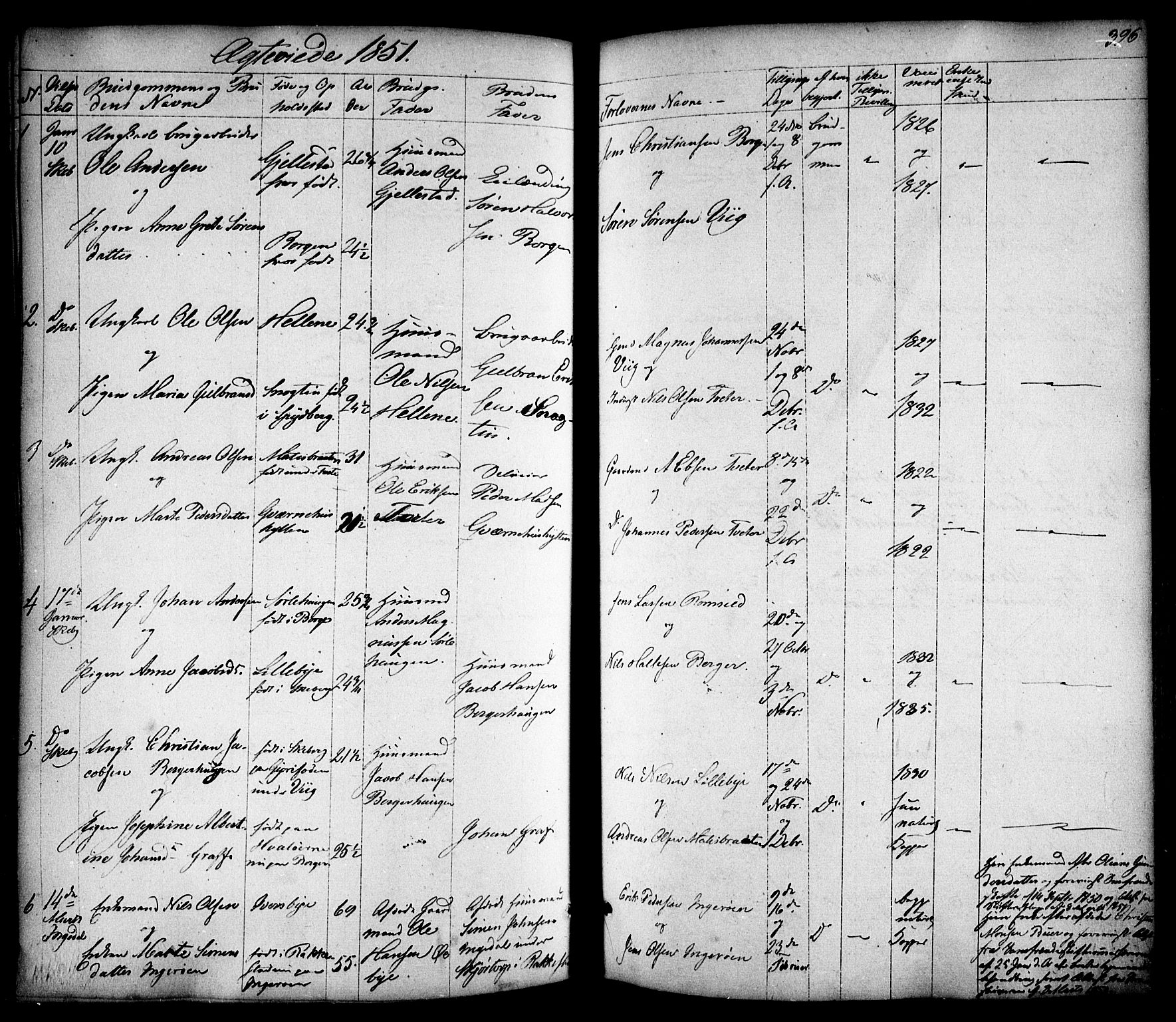 Skjeberg prestekontor Kirkebøker, AV/SAO-A-10923/F/Fa/L0006: Parish register (official) no. I 6, 1846-1858, p. 396