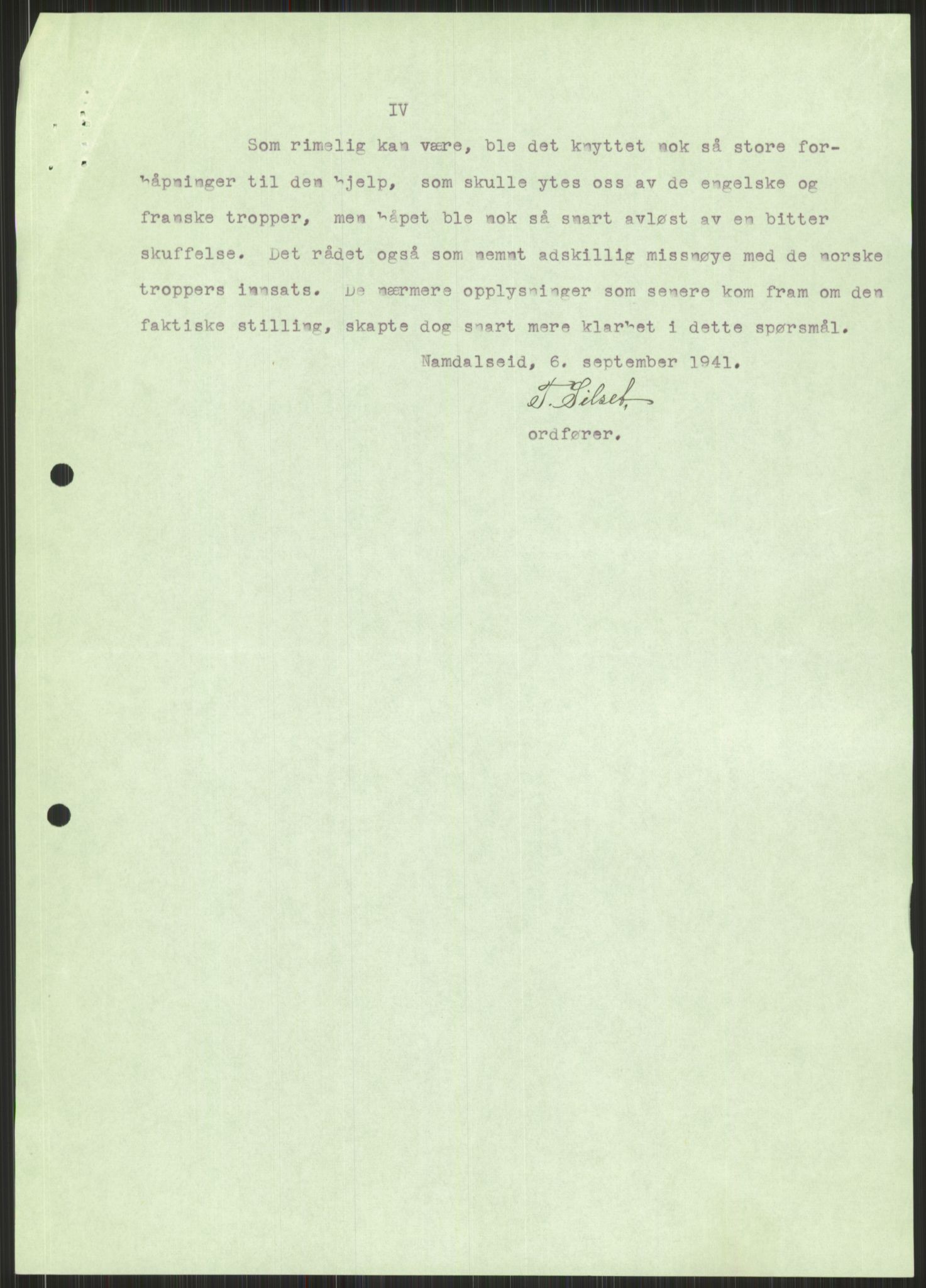 Forsvaret, Forsvarets krigshistoriske avdeling, AV/RA-RAFA-2017/Y/Ya/L0016: II-C-11-31 - Fylkesmenn.  Rapporter om krigsbegivenhetene 1940., 1940, p. 512