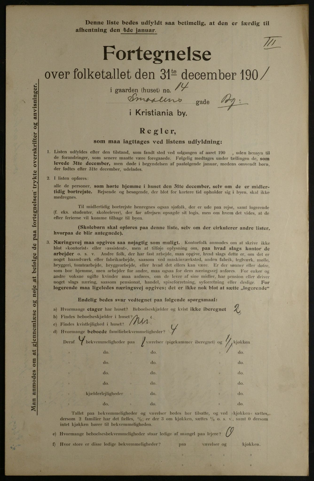 OBA, Municipal Census 1901 for Kristiania, 1901, p. 15088