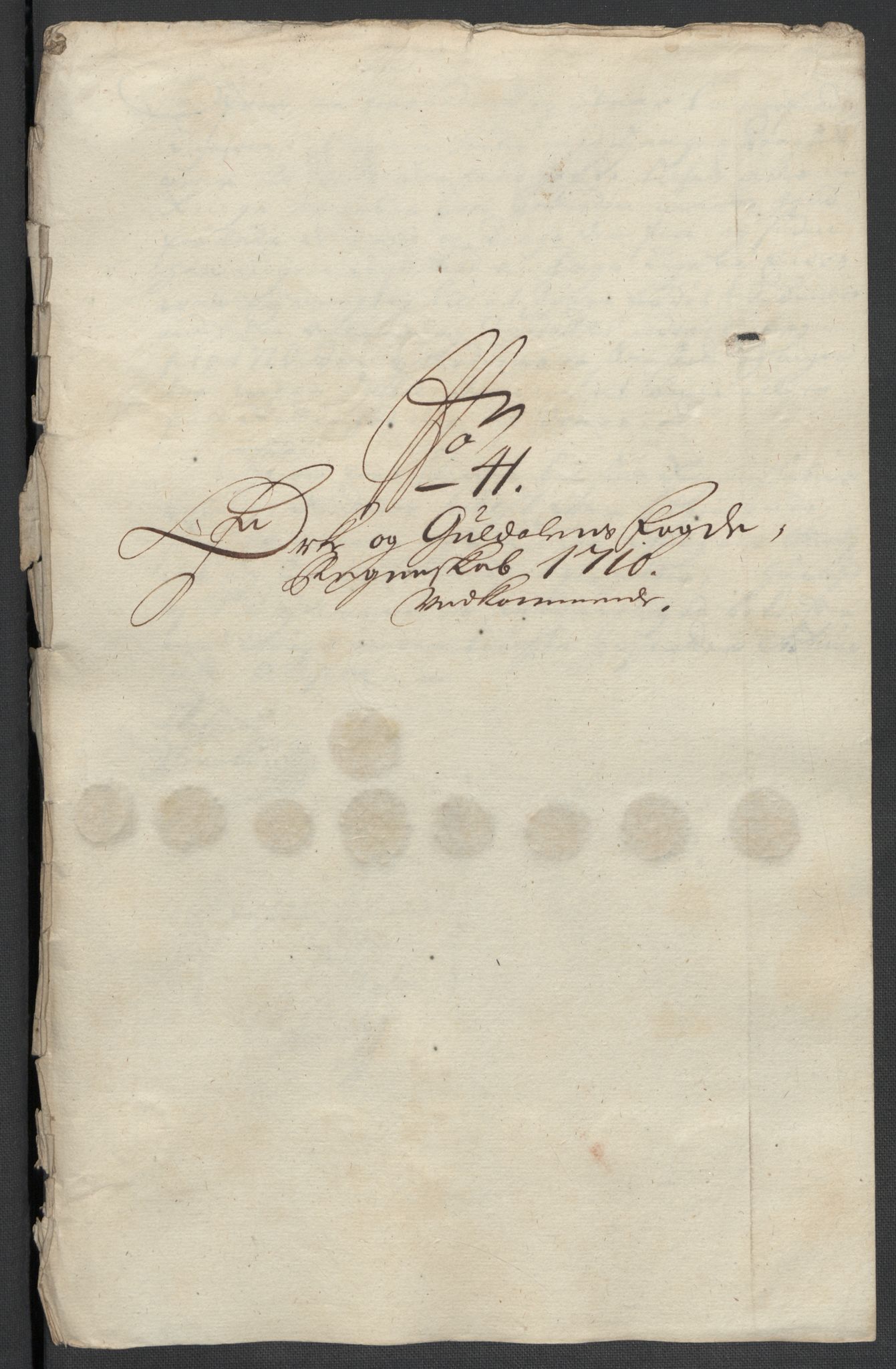 Rentekammeret inntil 1814, Reviderte regnskaper, Fogderegnskap, RA/EA-4092/R60/L3960: Fogderegnskap Orkdal og Gauldal, 1710, p. 376