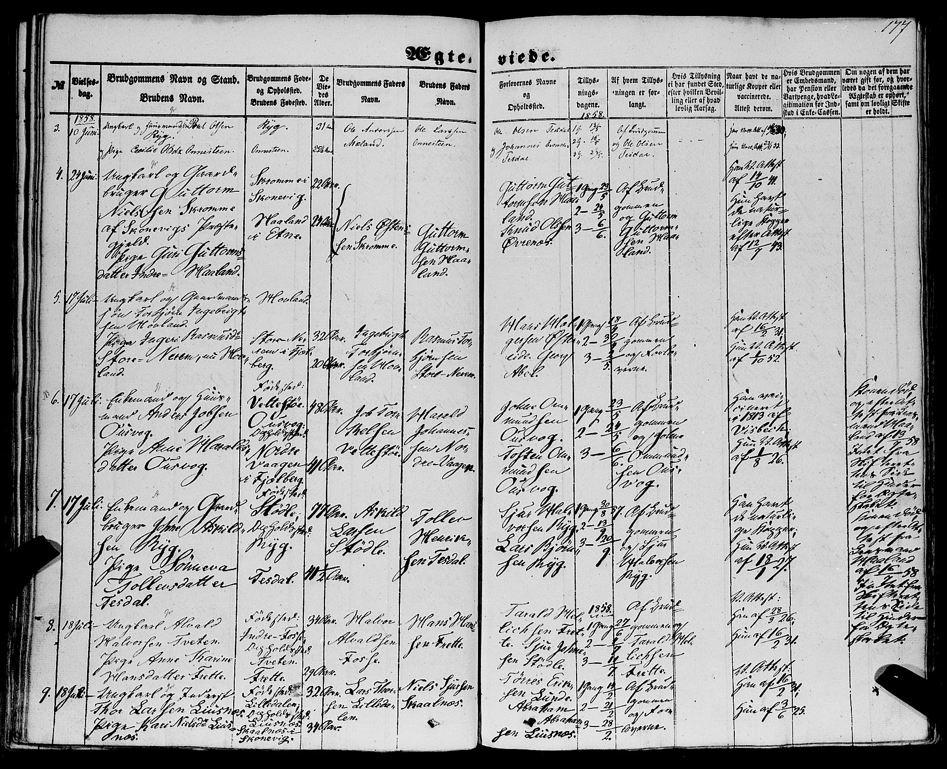 Etne sokneprestembete, AV/SAB-A-75001/H/Haa: Parish register (official) no. A 8, 1848-1862, p. 177