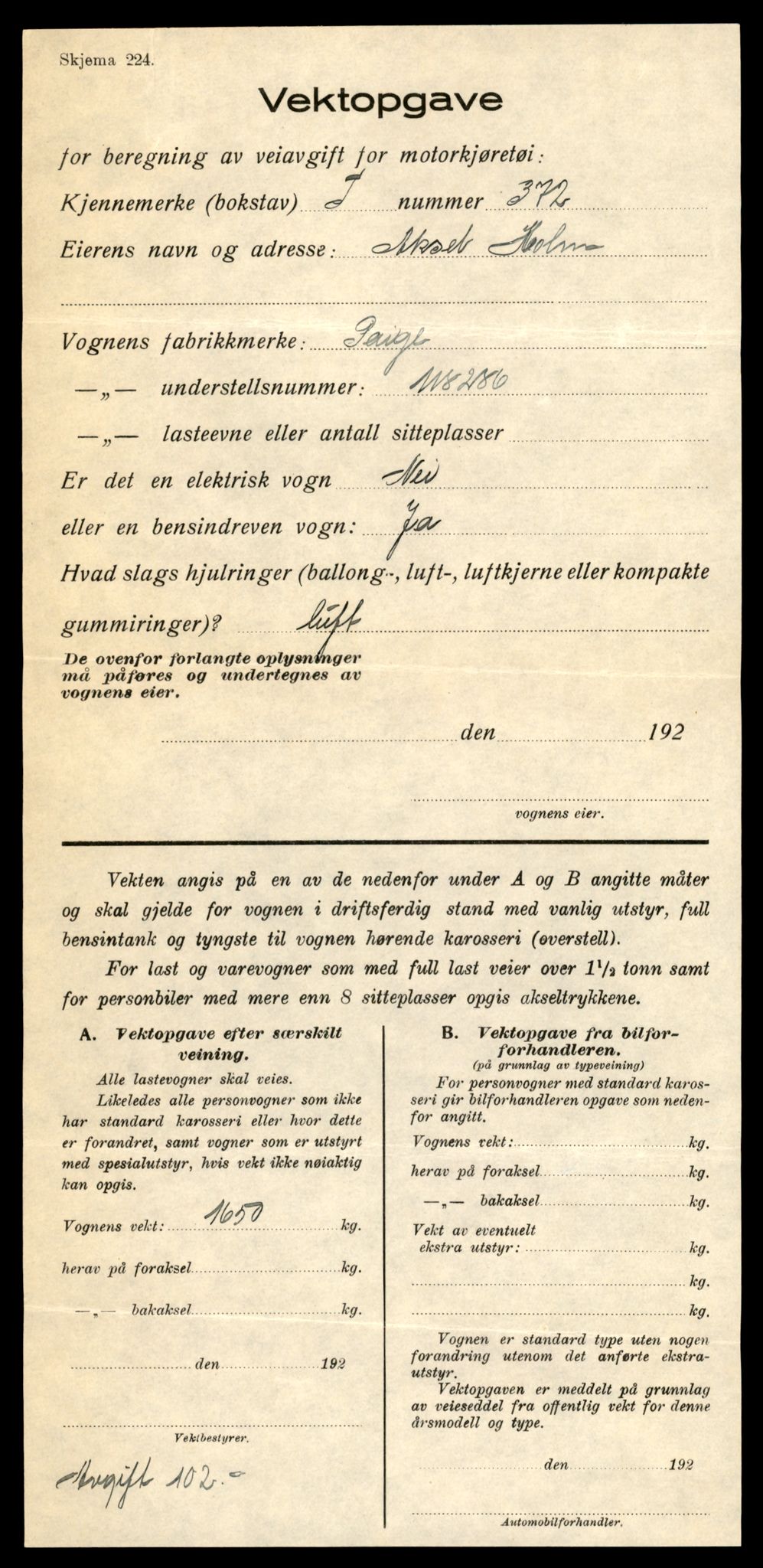 Møre og Romsdal vegkontor - Ålesund trafikkstasjon, SAT/A-4099/F/Fe/L0014: Registreringskort for kjøretøy T 1565 - T 1698, 1927-1998, p. 1312