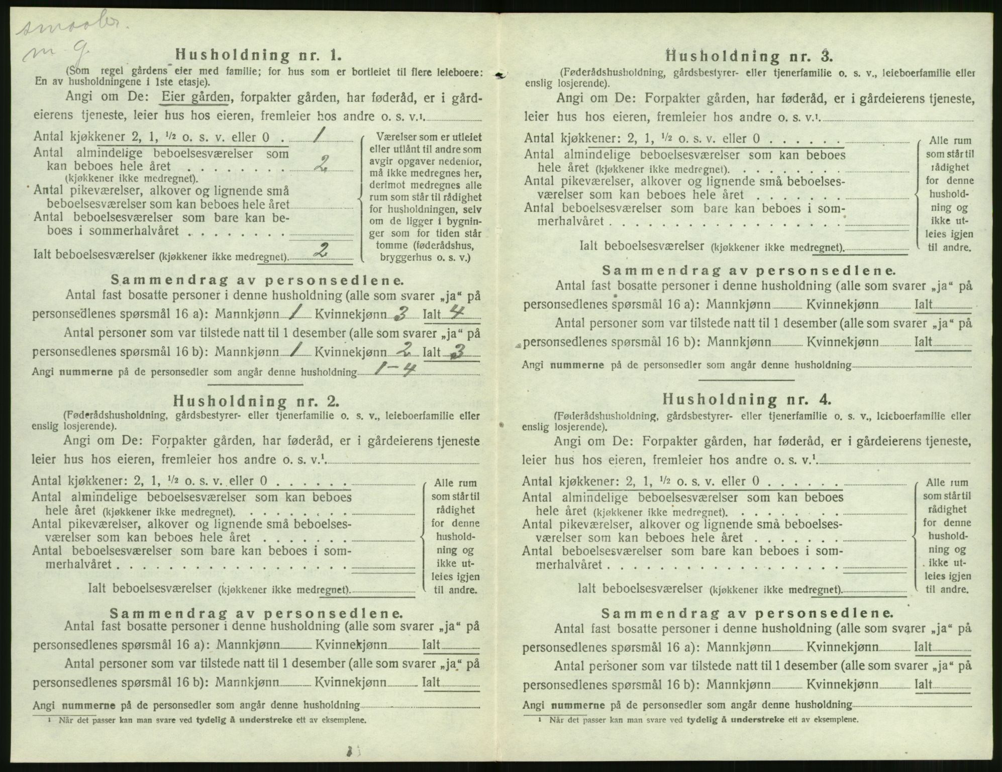 SAT, 1920 census for Volda, 1920, p. 757