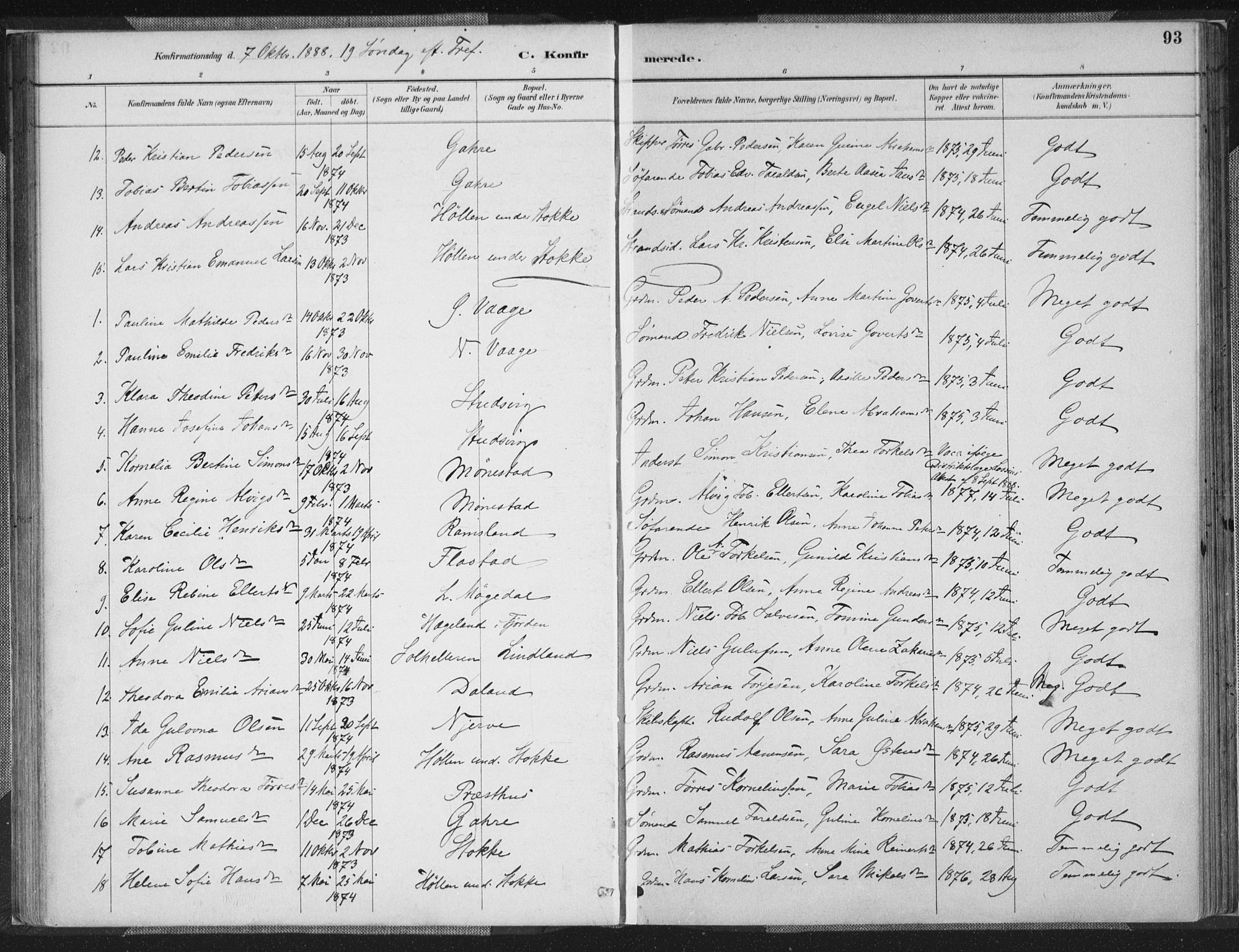 Sør-Audnedal sokneprestkontor, AV/SAK-1111-0039/F/Fa/Faa/L0004: Parish register (official) no. A 4, 1884-1909, p. 93