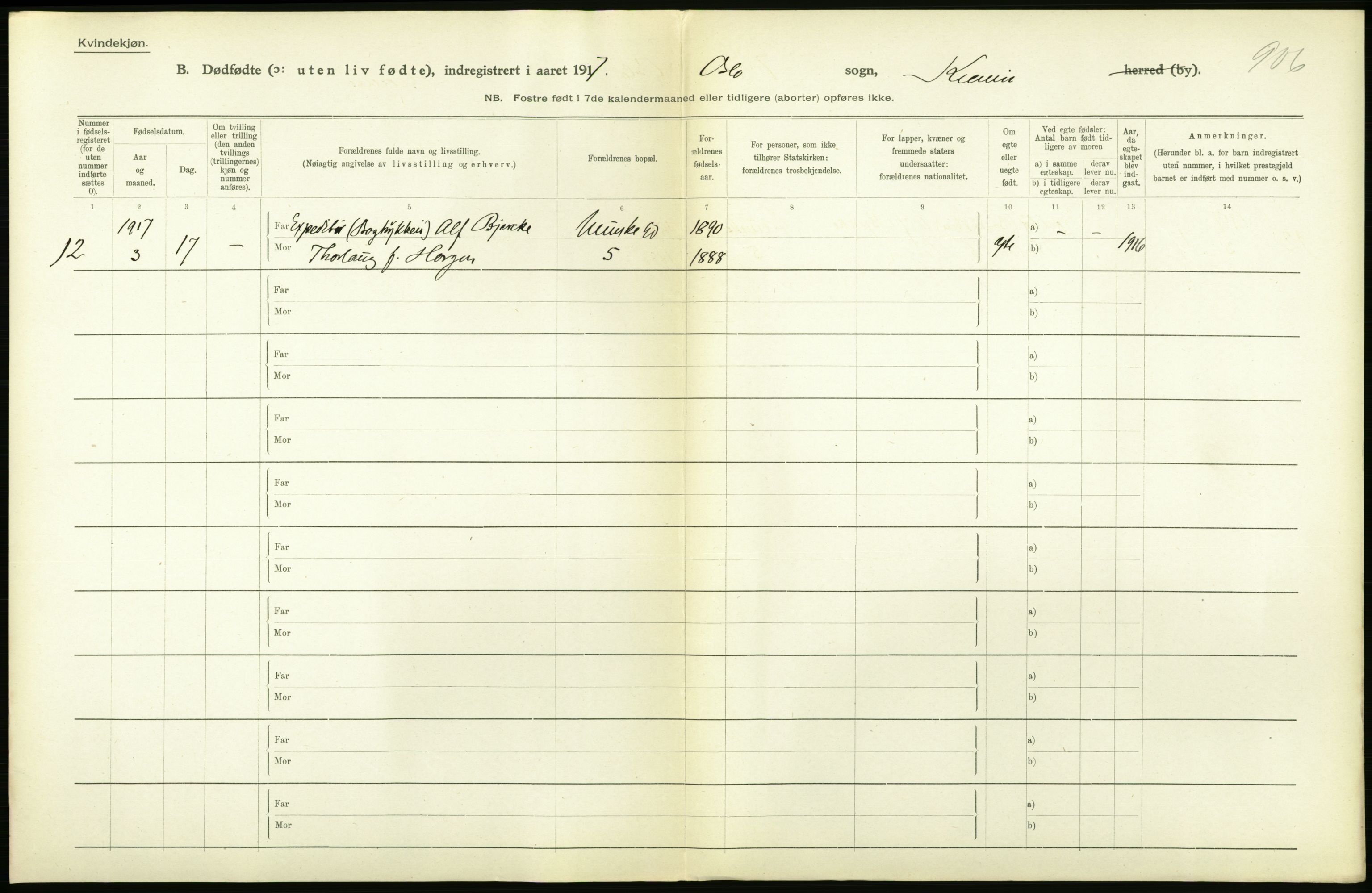 Statistisk sentralbyrå, Sosiodemografiske emner, Befolkning, AV/RA-S-2228/D/Df/Dfb/Dfbg/L0011: Kristiania: Døde, dødfødte., 1917, p. 648