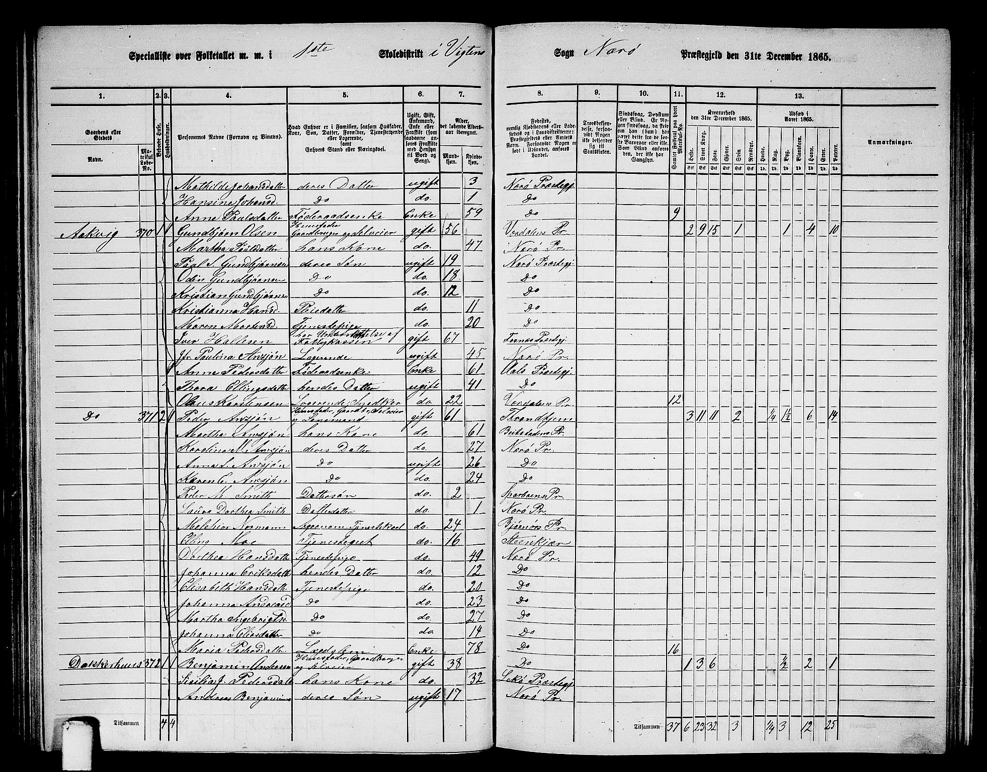 RA, 1865 census for Nærøy, 1865, p. 81