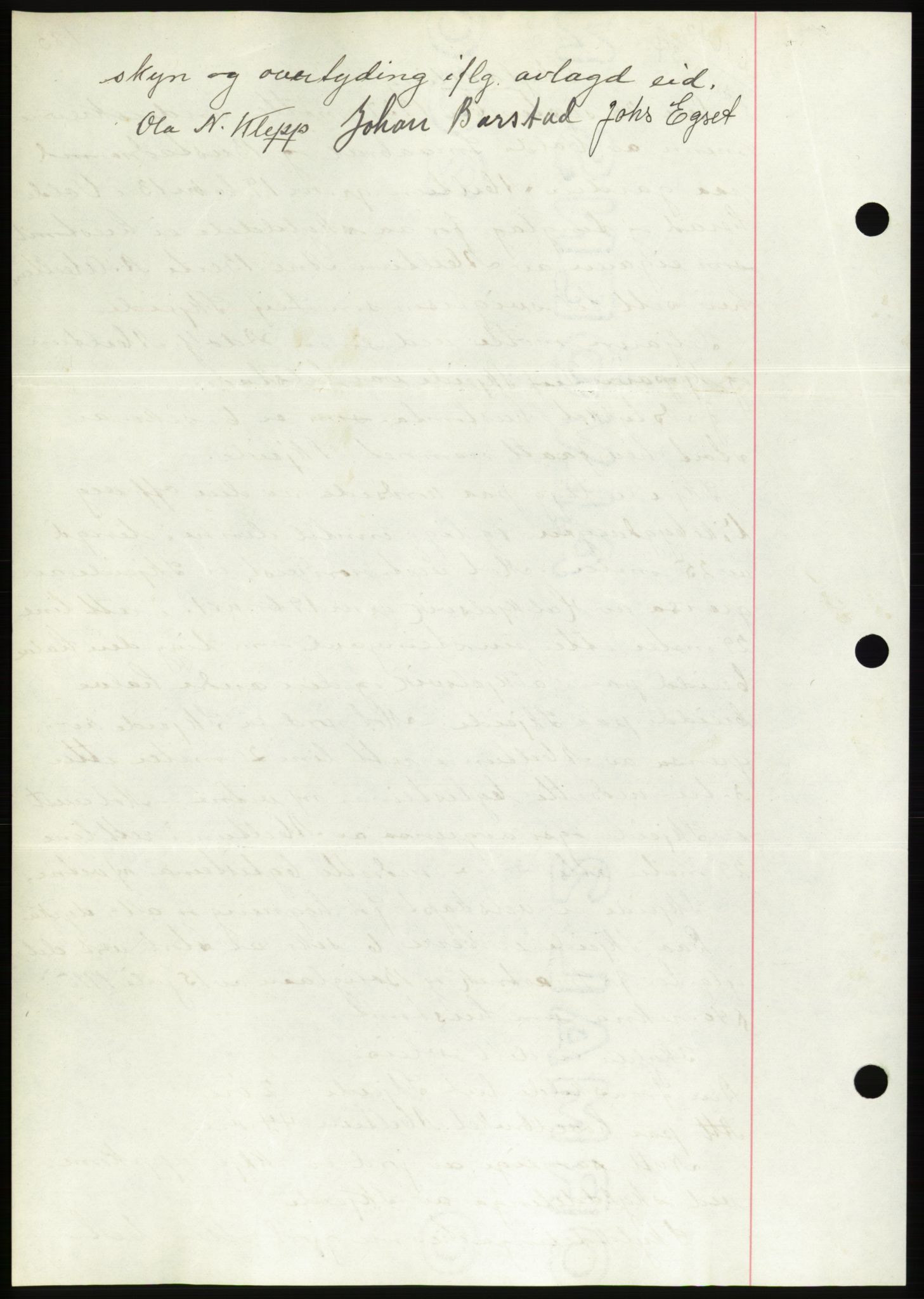 Søre Sunnmøre sorenskriveri, AV/SAT-A-4122/1/2/2C/L0064: Mortgage book no. 58, 1937-1938, Diary no: : 1642/1937