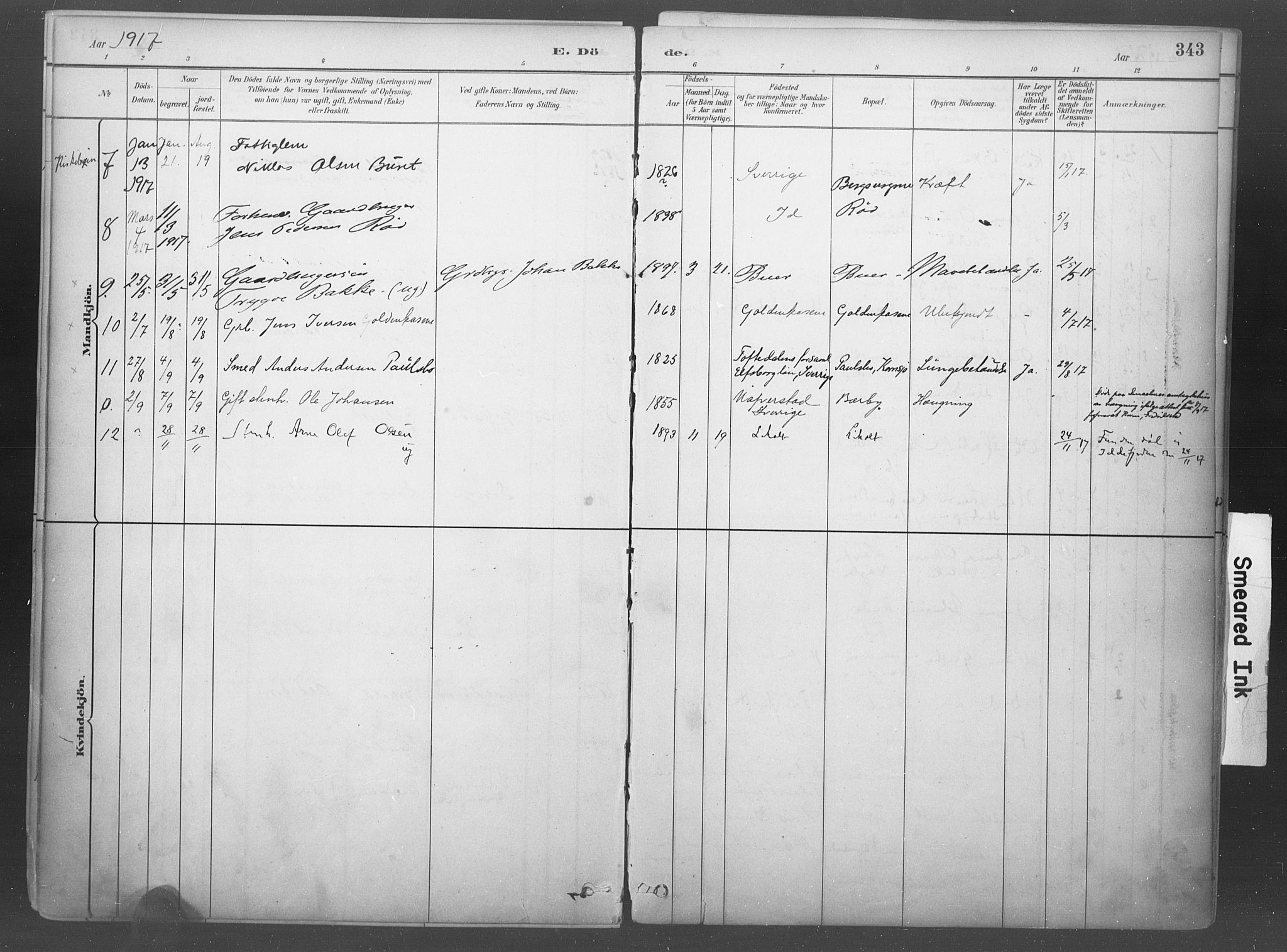 Idd prestekontor Kirkebøker, SAO/A-10911/F/Fb/L0002: Parish register (official) no. II 2, 1882-1923, p. 343