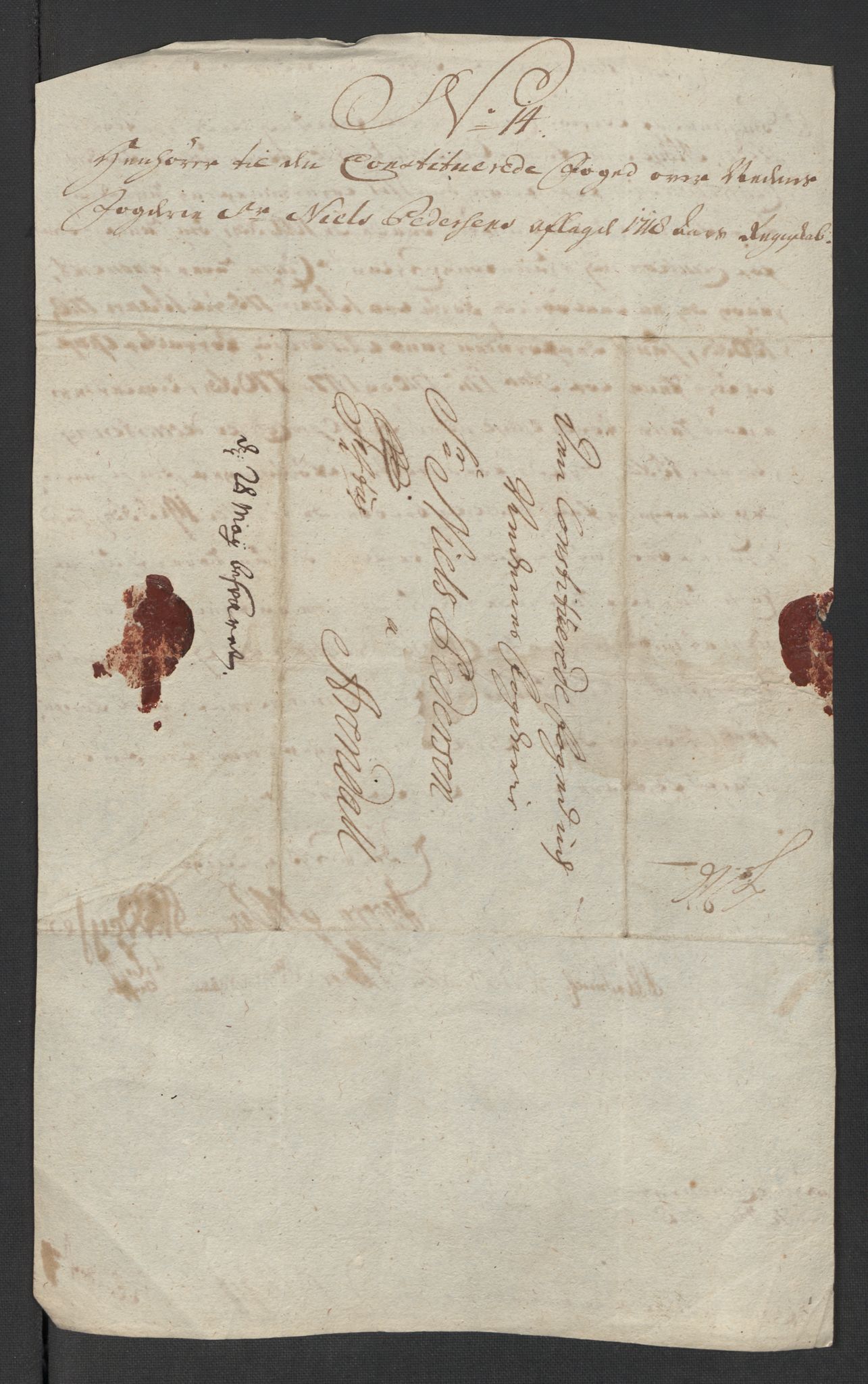 Rentekammeret inntil 1814, Reviderte regnskaper, Fogderegnskap, AV/RA-EA-4092/R39/L2327: Fogderegnskap Nedenes, 1718, p. 224