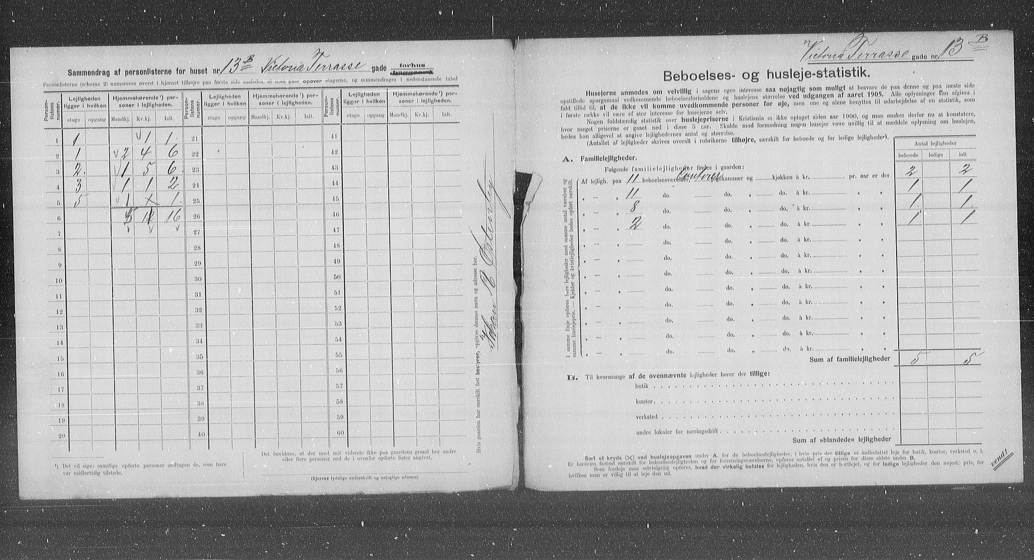 OBA, Municipal Census 1905 for Kristiania, 1905, p. 65480