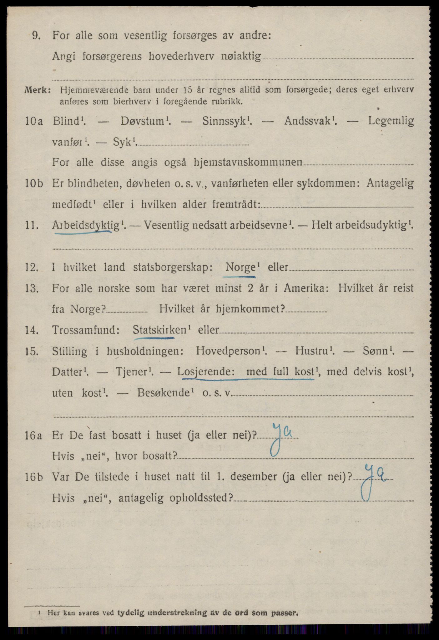 SAT, 1920 census for Borgund, 1920, p. 16331