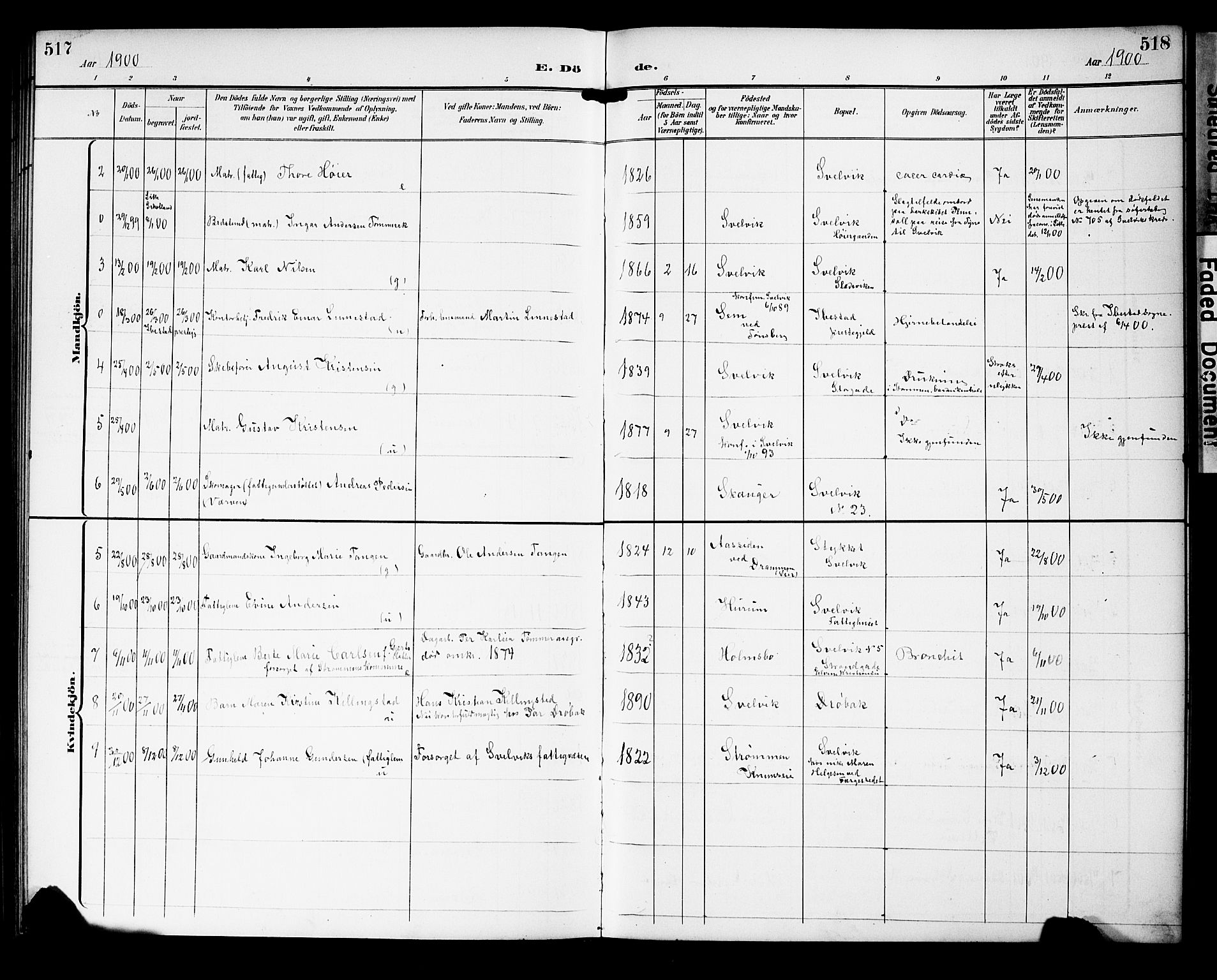 Strømm kirkebøker, SAKO/A-322/G/Gb/L0002: Parish register (copy) no. II 2, 1897-1928, p. 517-518