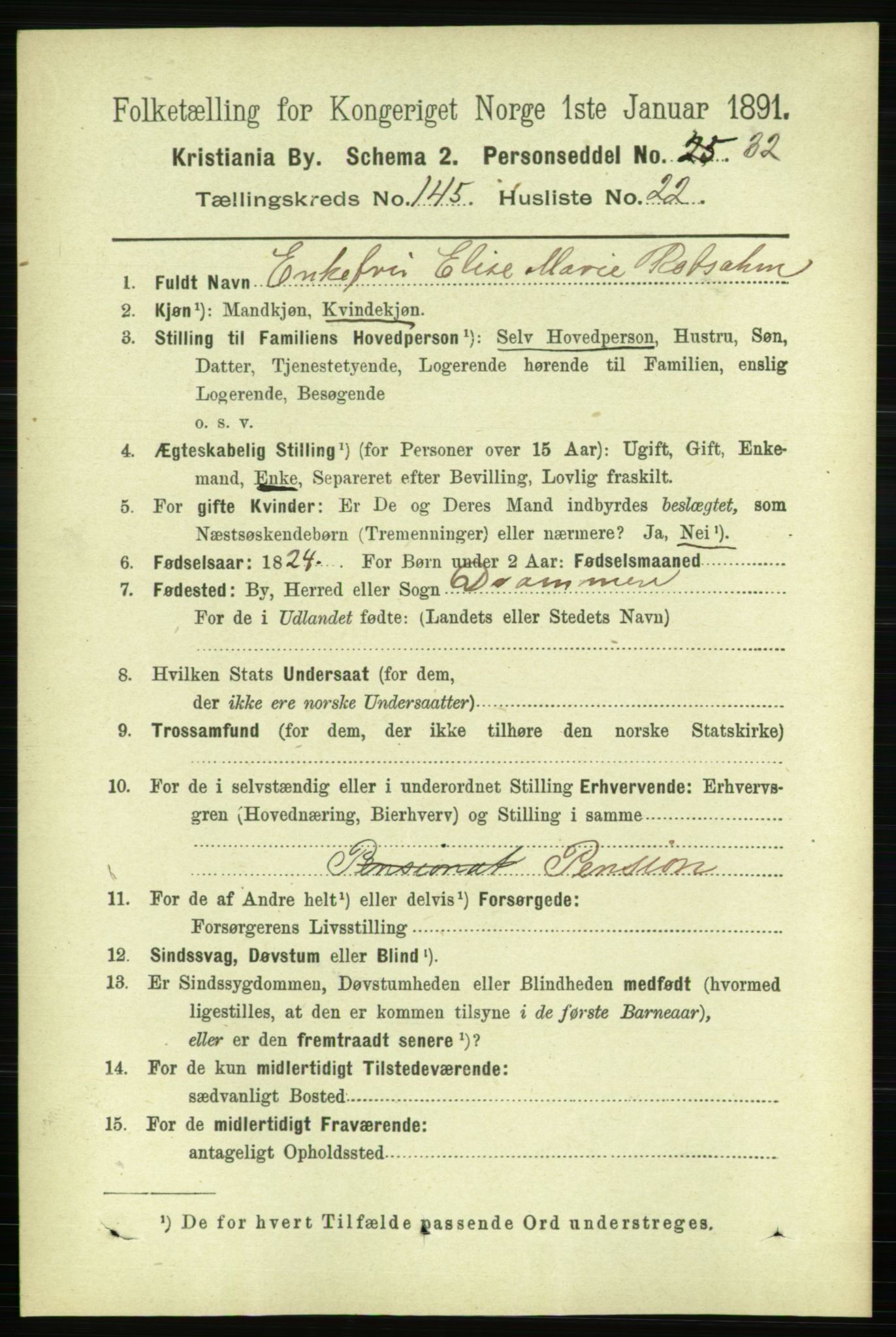 RA, 1891 census for 0301 Kristiania, 1891, p. 80038