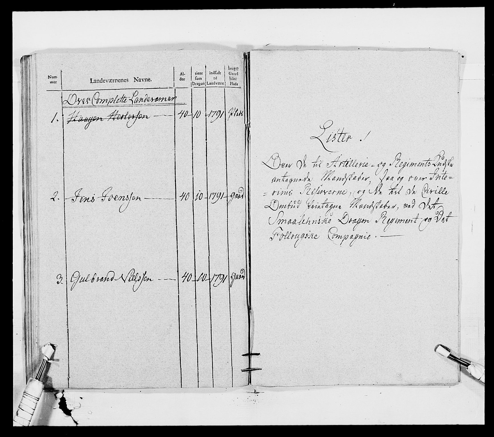 Generalitets- og kommissariatskollegiet, Det kongelige norske kommissariatskollegium, AV/RA-EA-5420/E/Eh/L0011: Smålenske dragonregiment, 1795-1807, p. 59