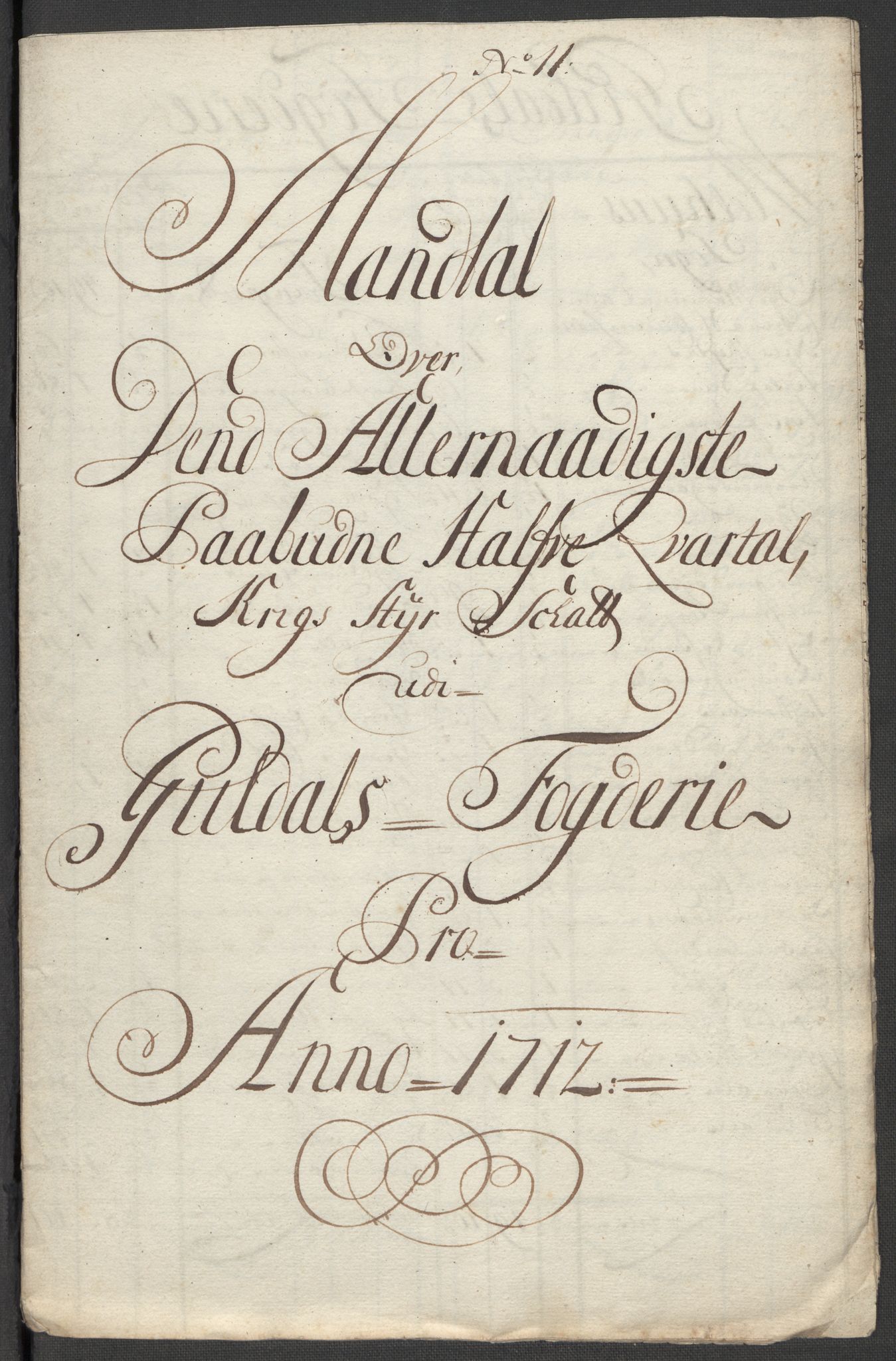 Rentekammeret inntil 1814, Reviderte regnskaper, Fogderegnskap, AV/RA-EA-4092/R60/L3963: Fogderegnskap Orkdal og Gauldal, 1712, p. 310