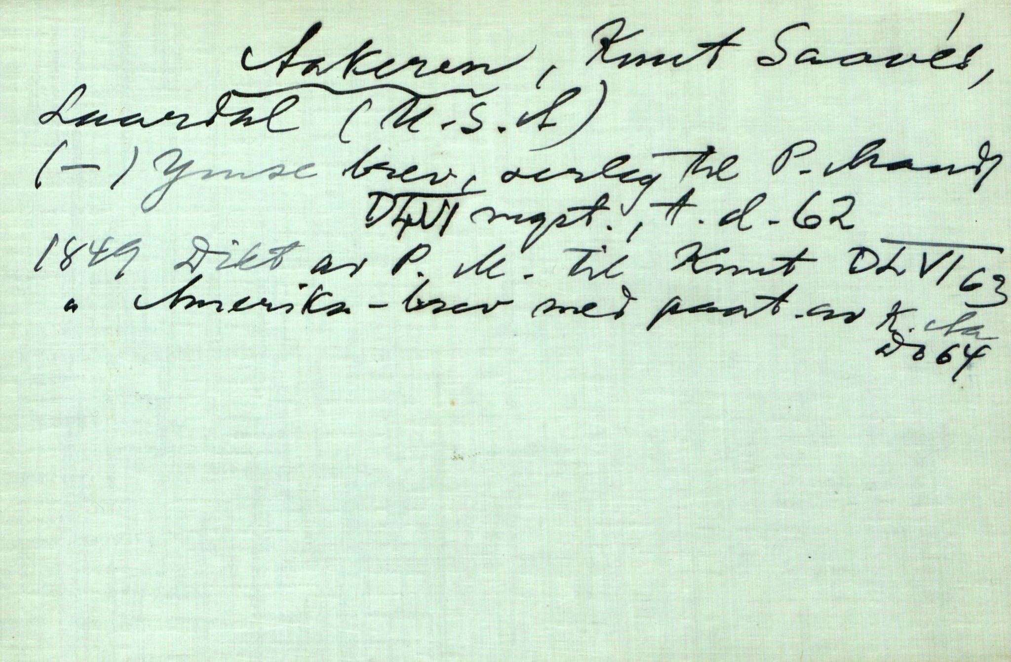 Rikard Berge, TEMU/TGM-A-1003/I/L0028: Personregister- Å, 1910-1950