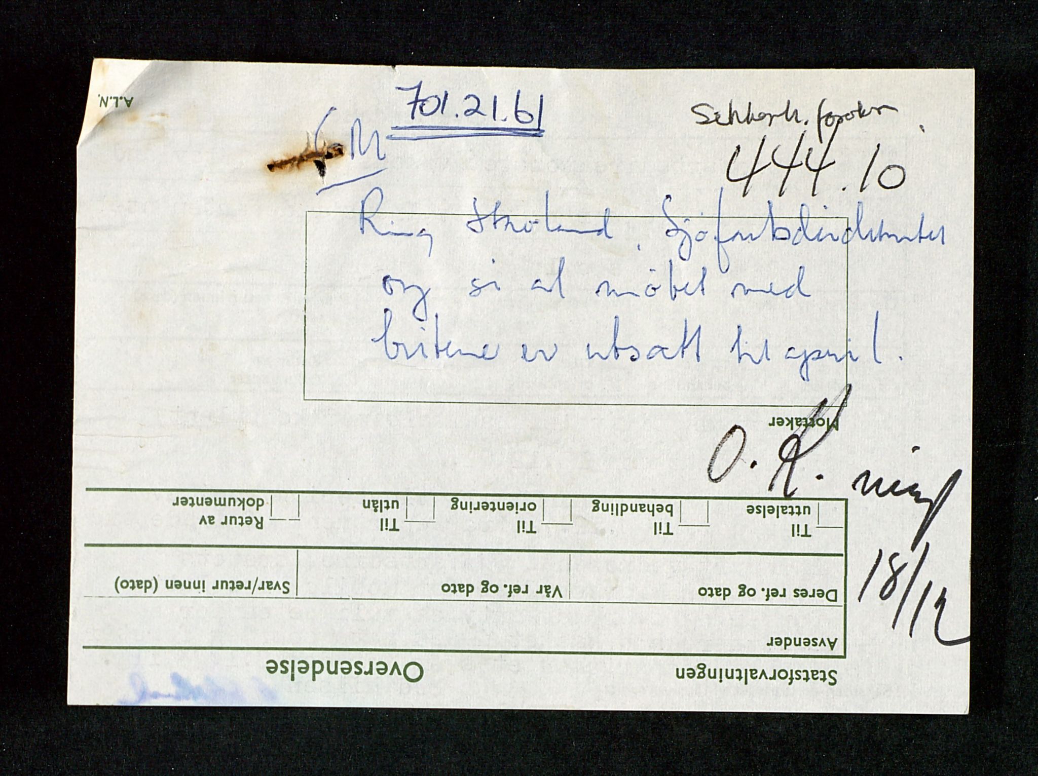 Industridepartementet, Oljekontoret, AV/SAST-A-101348/Da/L0001:  Arkivnøkkel 701 - 707 Miljøvern, forurensning, 1965-1972, p. 170