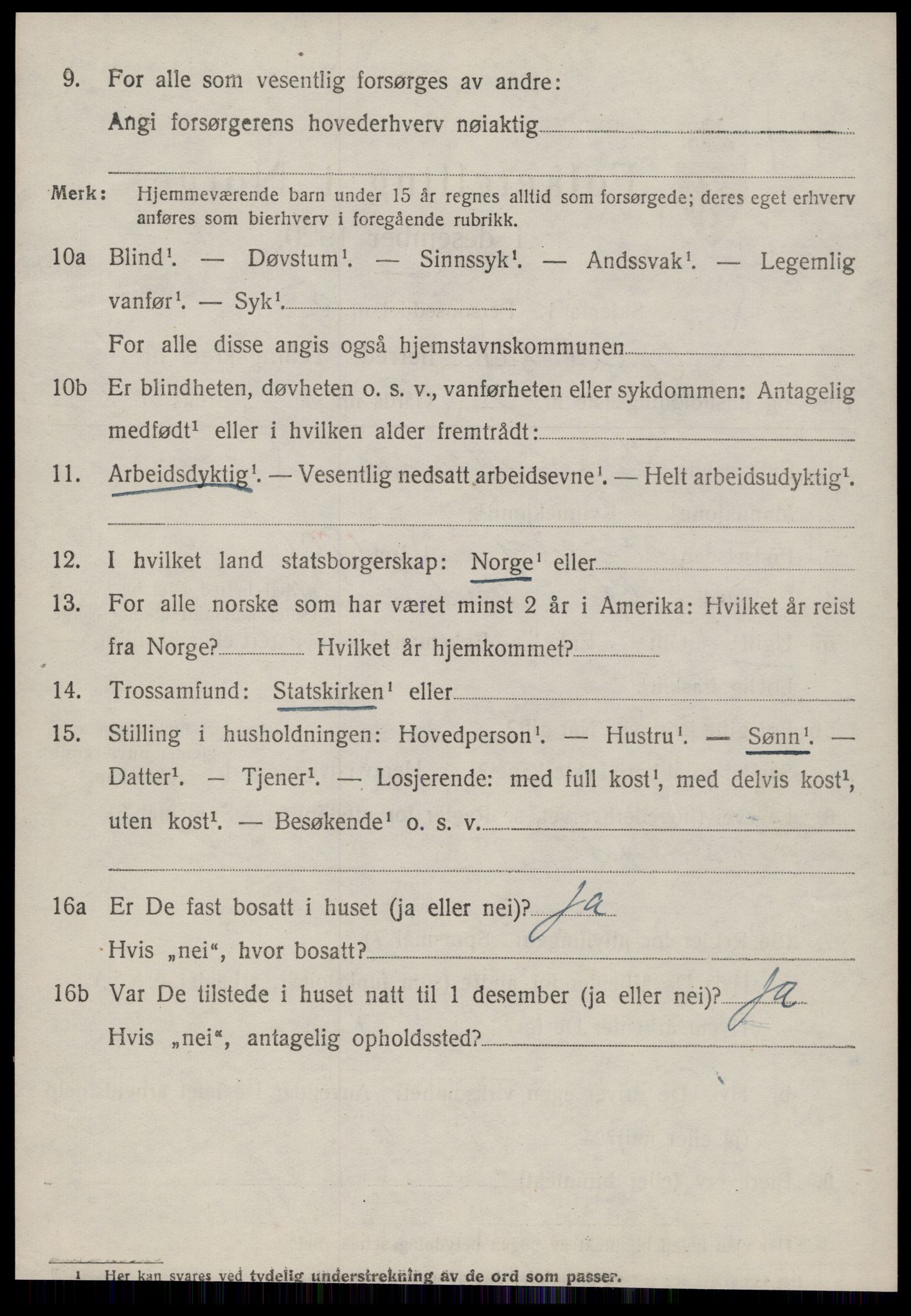 SAT, 1920 census for Øksendal, 1920, p. 248