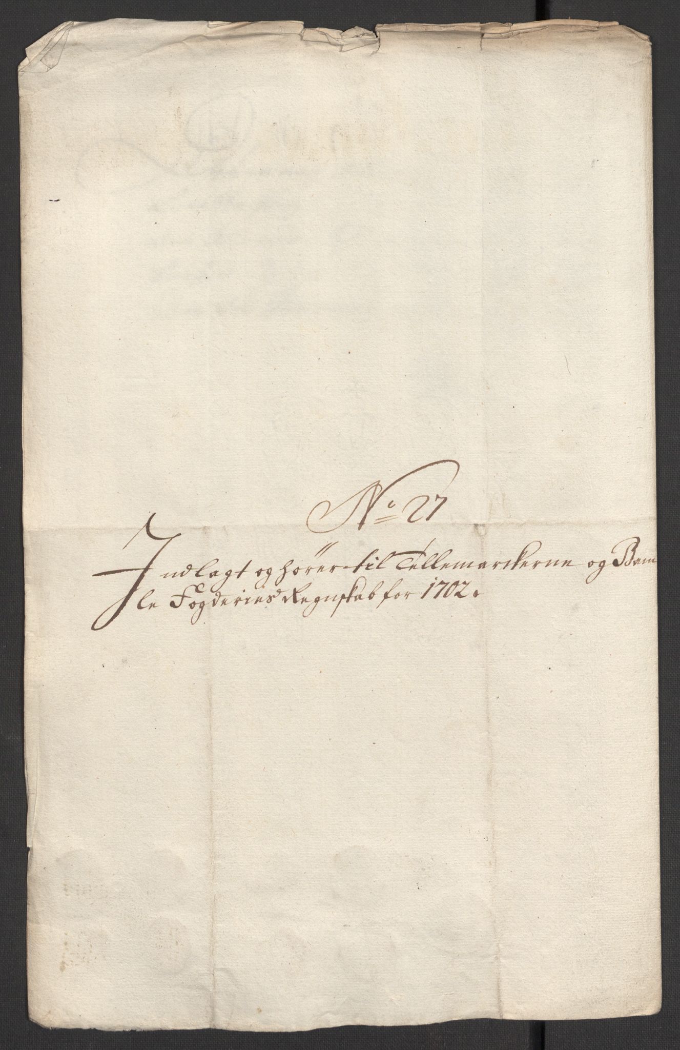 Rentekammeret inntil 1814, Reviderte regnskaper, Fogderegnskap, AV/RA-EA-4092/R36/L2107: Fogderegnskap Øvre og Nedre Telemark og Bamble, 1702, p. 354