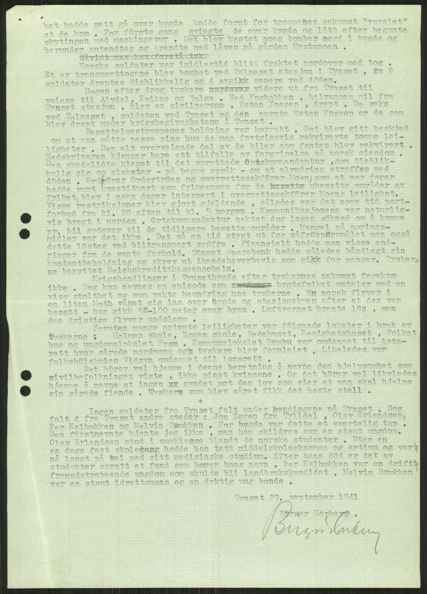 Forsvaret, Forsvarets krigshistoriske avdeling, RA/RAFA-2017/Y/Ya/L0013: II-C-11-31 - Fylkesmenn.  Rapporter om krigsbegivenhetene 1940., 1940, p. 1012