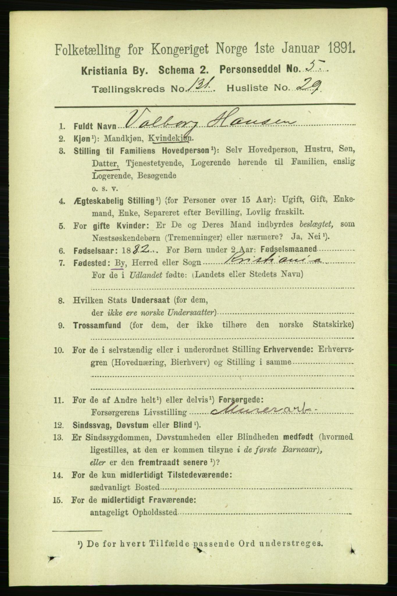 RA, 1891 census for 0301 Kristiania, 1891, p. 71237