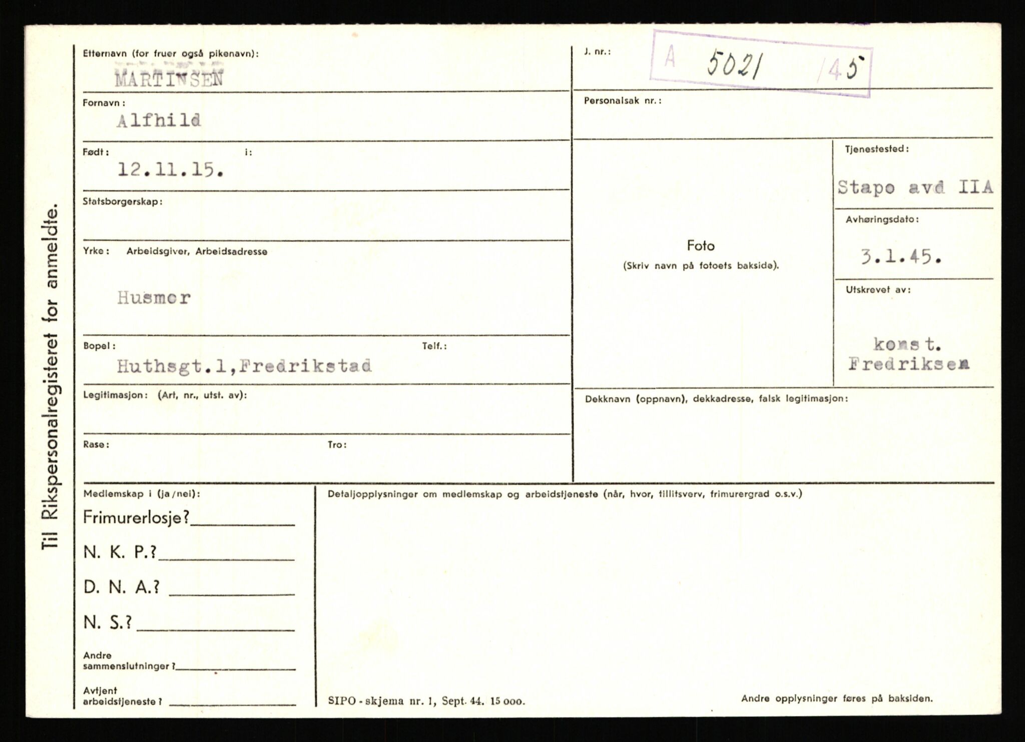 Statspolitiet - Hovedkontoret / Osloavdelingen, AV/RA-S-1329/C/Ca/L0010: Lind - Moksnes, 1943-1945, p. 2860