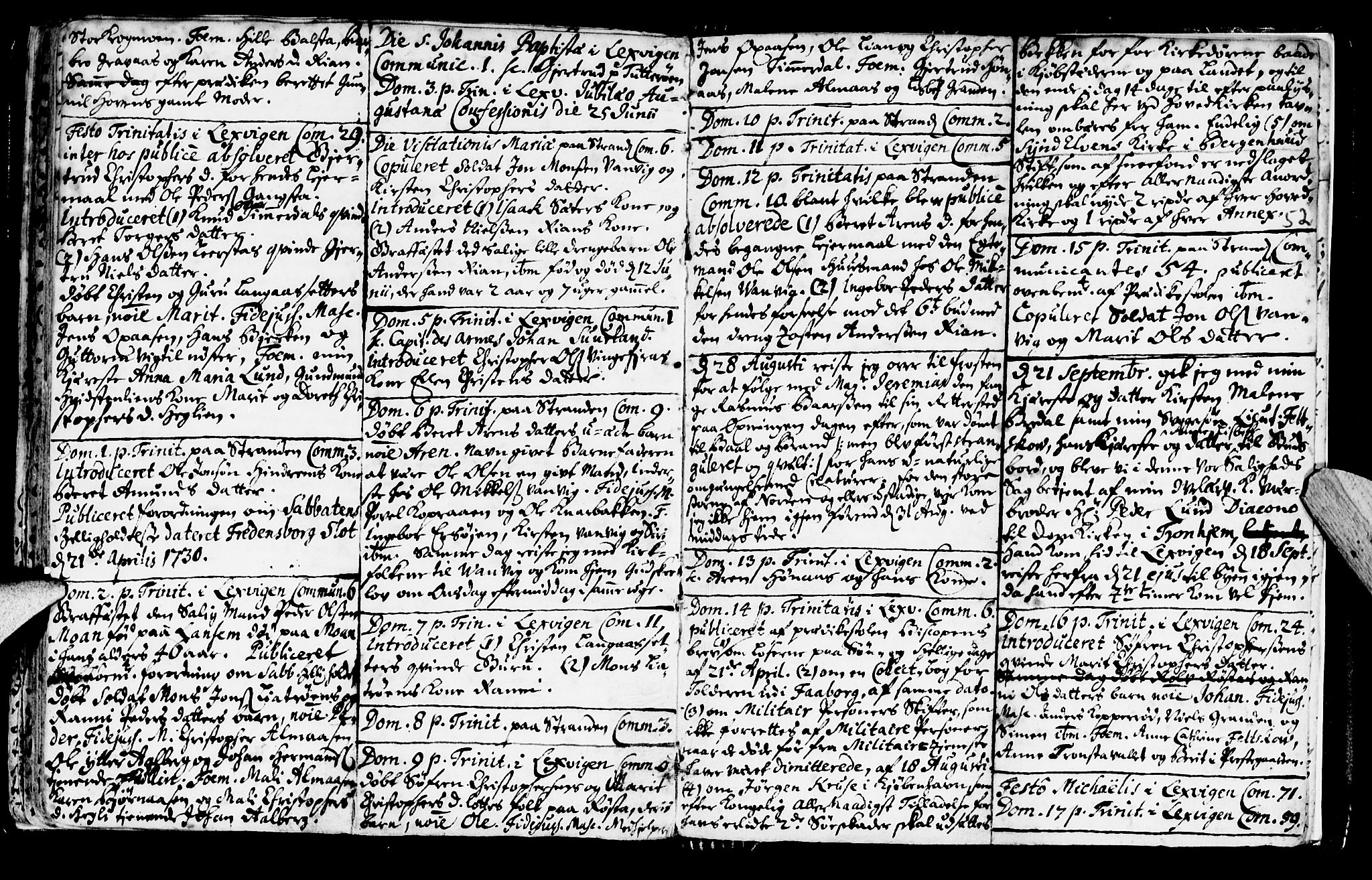 Ministerialprotokoller, klokkerbøker og fødselsregistre - Nord-Trøndelag, SAT/A-1458/701/L0001: Parish register (official) no. 701A01, 1717-1731, p. 52