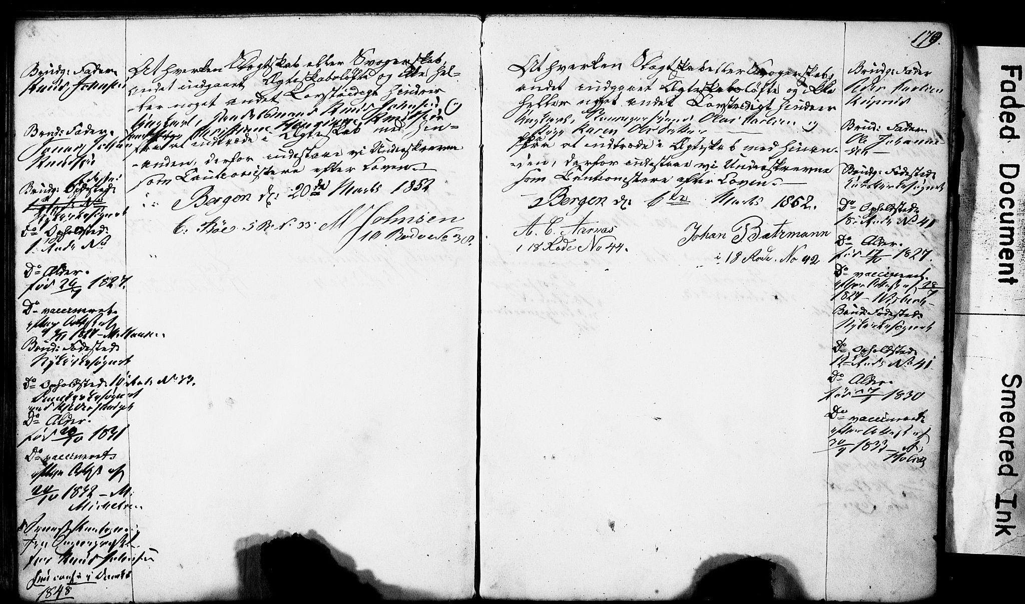 Domkirken sokneprestembete, AV/SAB-A-74801: Best man's statements no. II.5.4, 1845-1852, p. 179