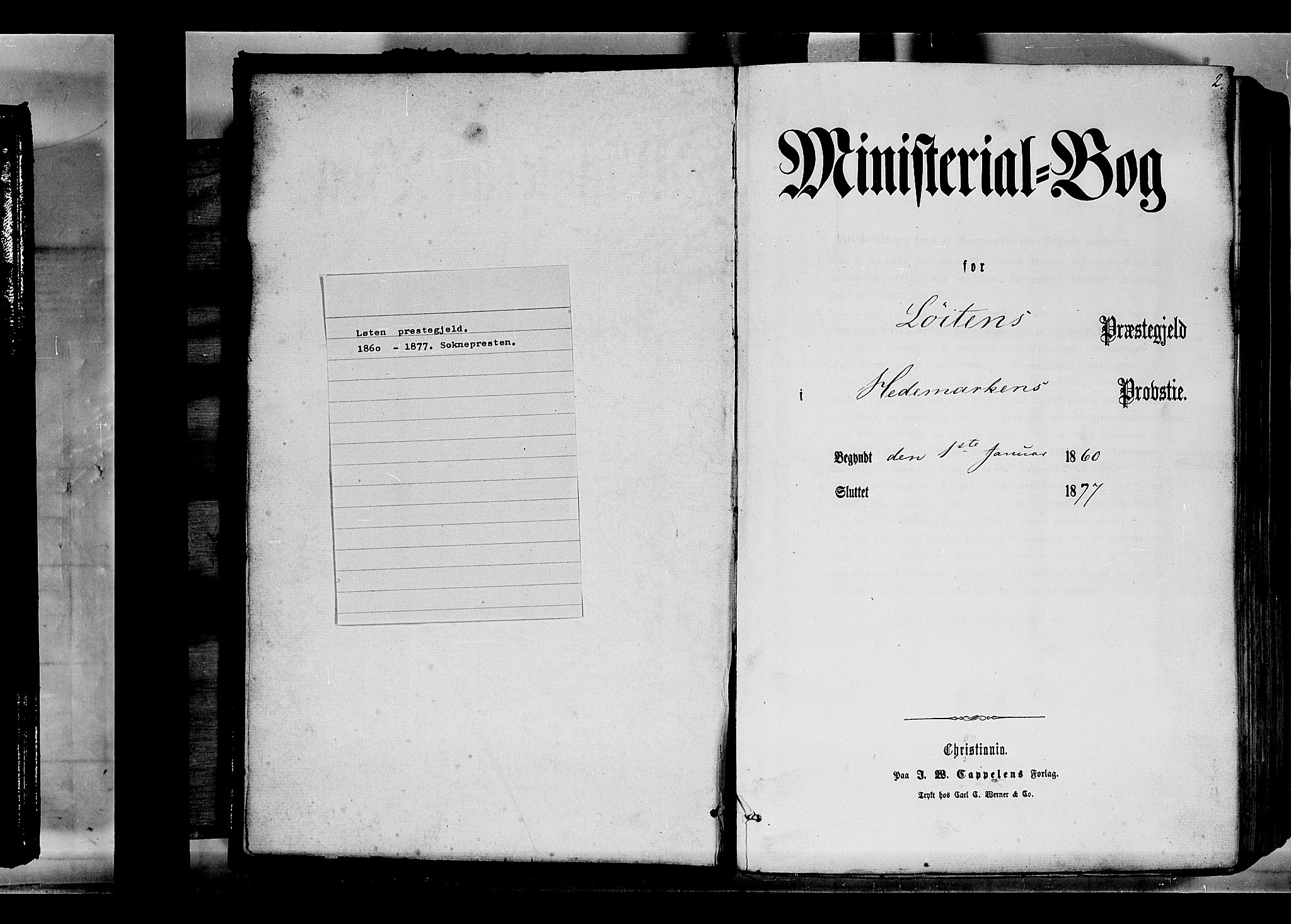 Løten prestekontor, AV/SAH-PREST-022/K/Ka/L0008: Parish register (official) no. 8, 1860-1877, p. 2