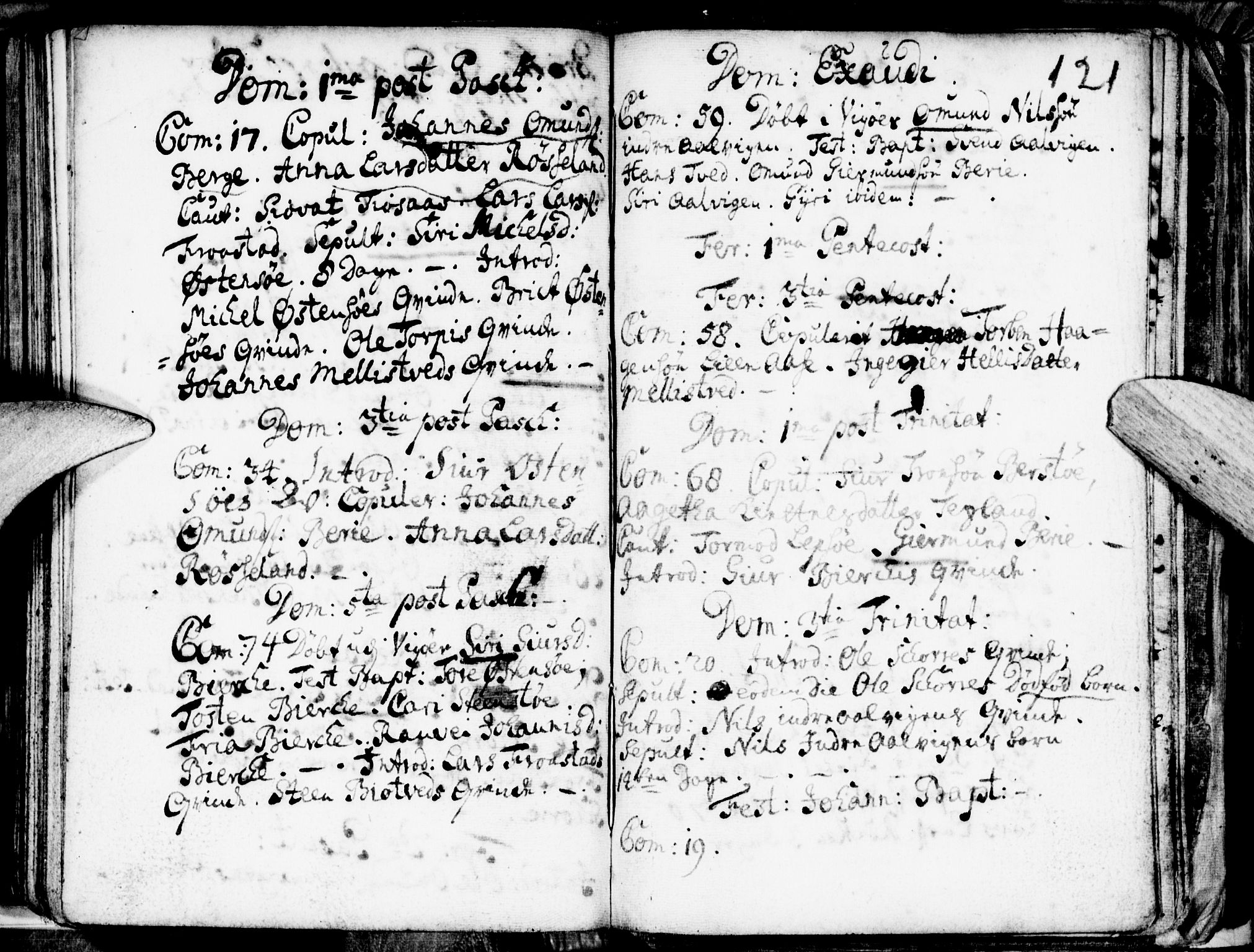 Kvam sokneprestembete, AV/SAB-A-76201/H/Haa: Parish register (official) no. A 1, 1690-1741, p. 121