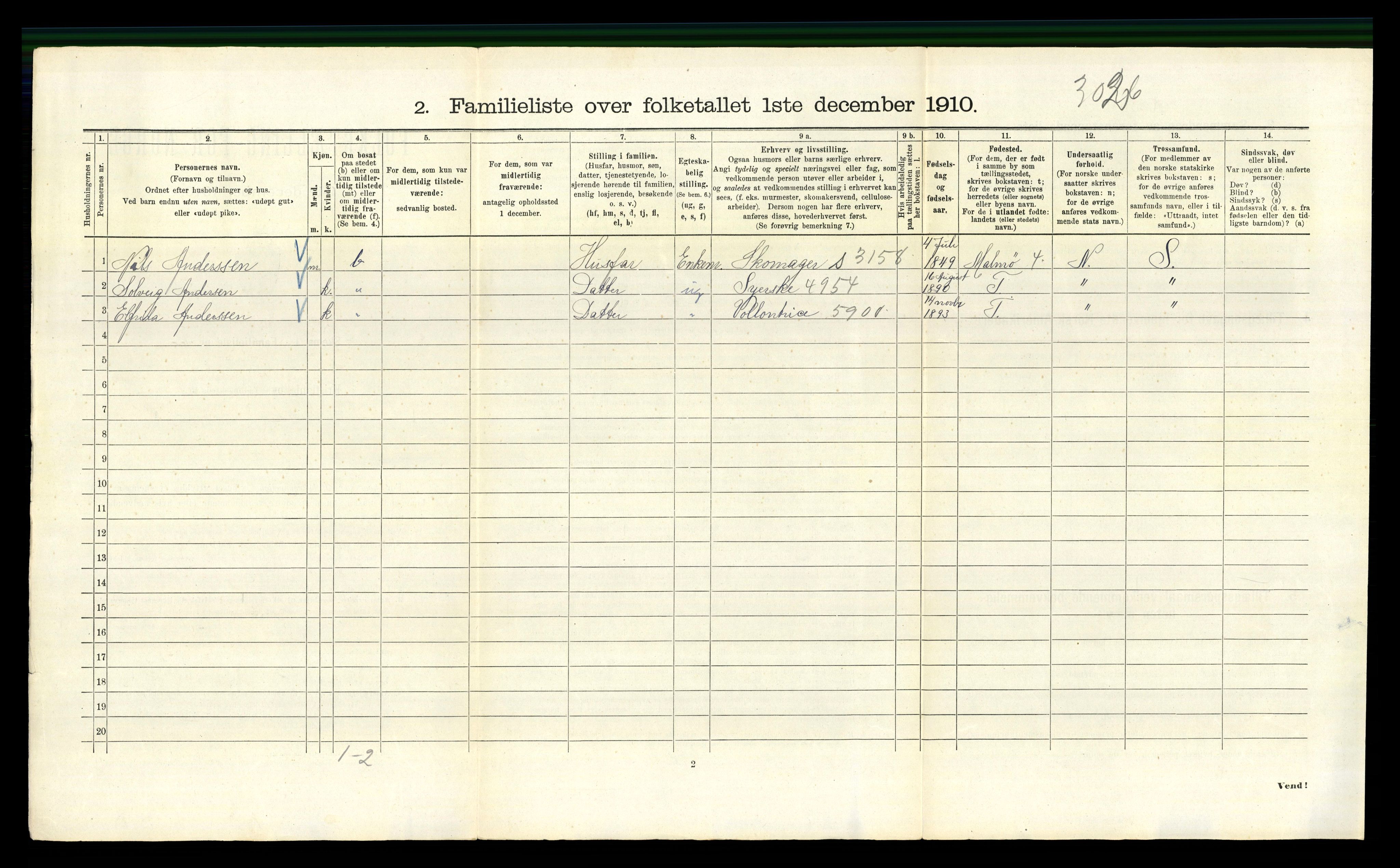 RA, 1910 census for Kristiania, 1910, p. 1770