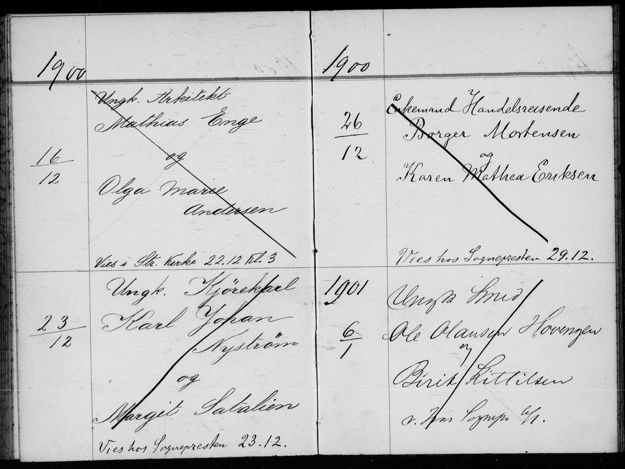 Strømsø kirkebøker, AV/SAKO-A-246/H/Ha/L0009: Banns register no. 9, 1896-1901