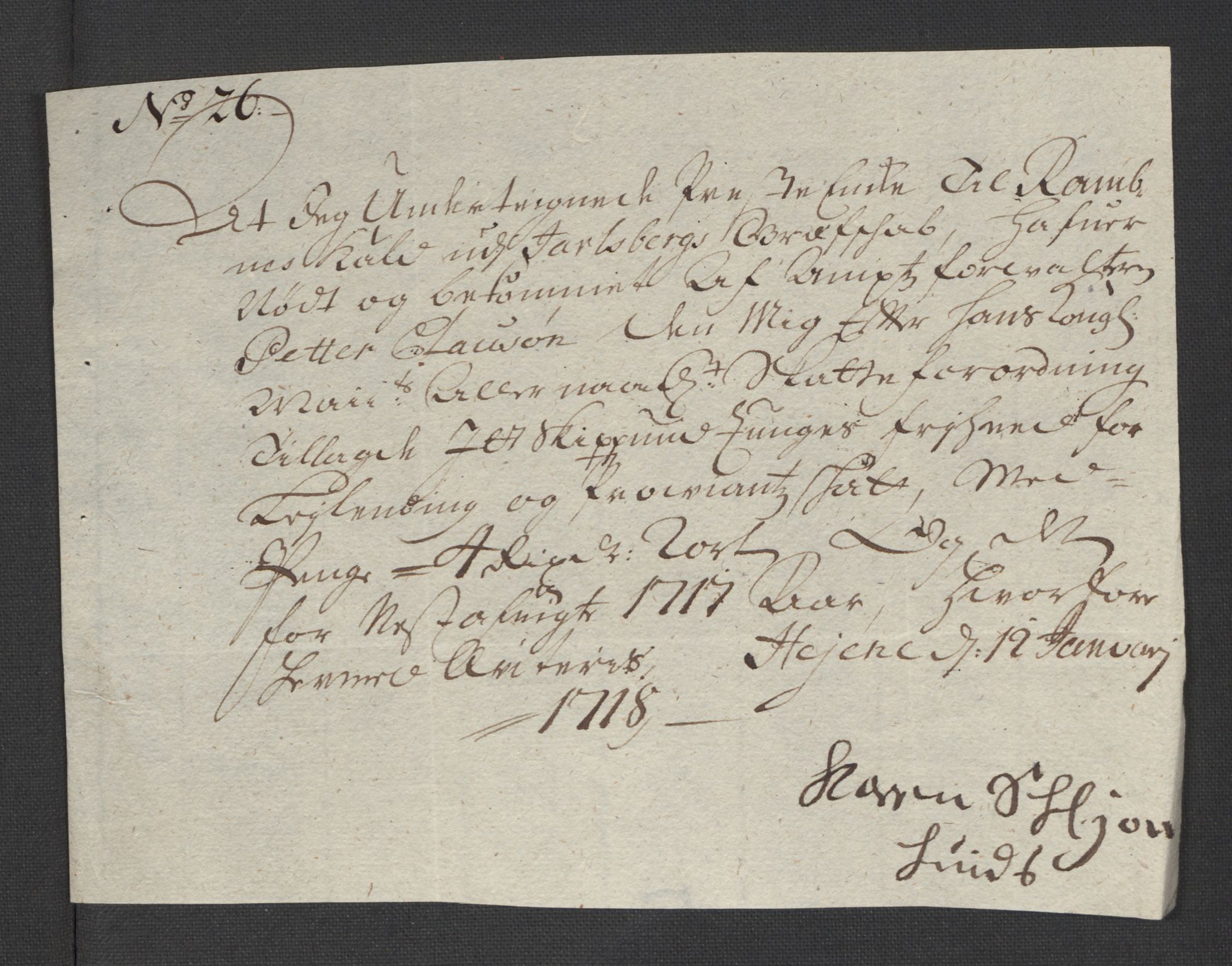 Rentekammeret inntil 1814, Reviderte regnskaper, Fogderegnskap, AV/RA-EA-4092/R32/L1881: Fogderegnskap Jarlsberg grevskap, 1717, p. 349