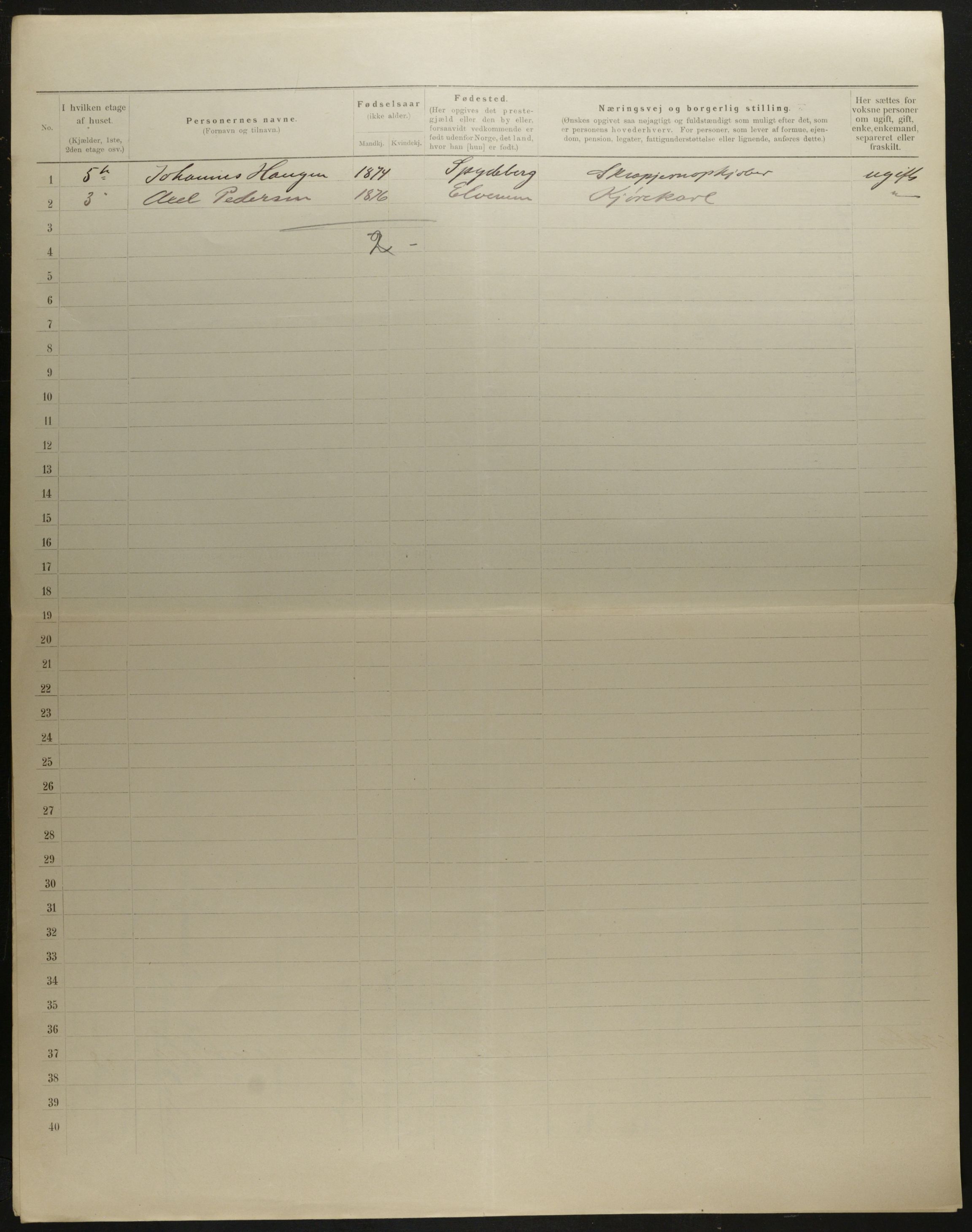 OBA, Municipal Census 1901 for Kristiania, 1901, p. 8166