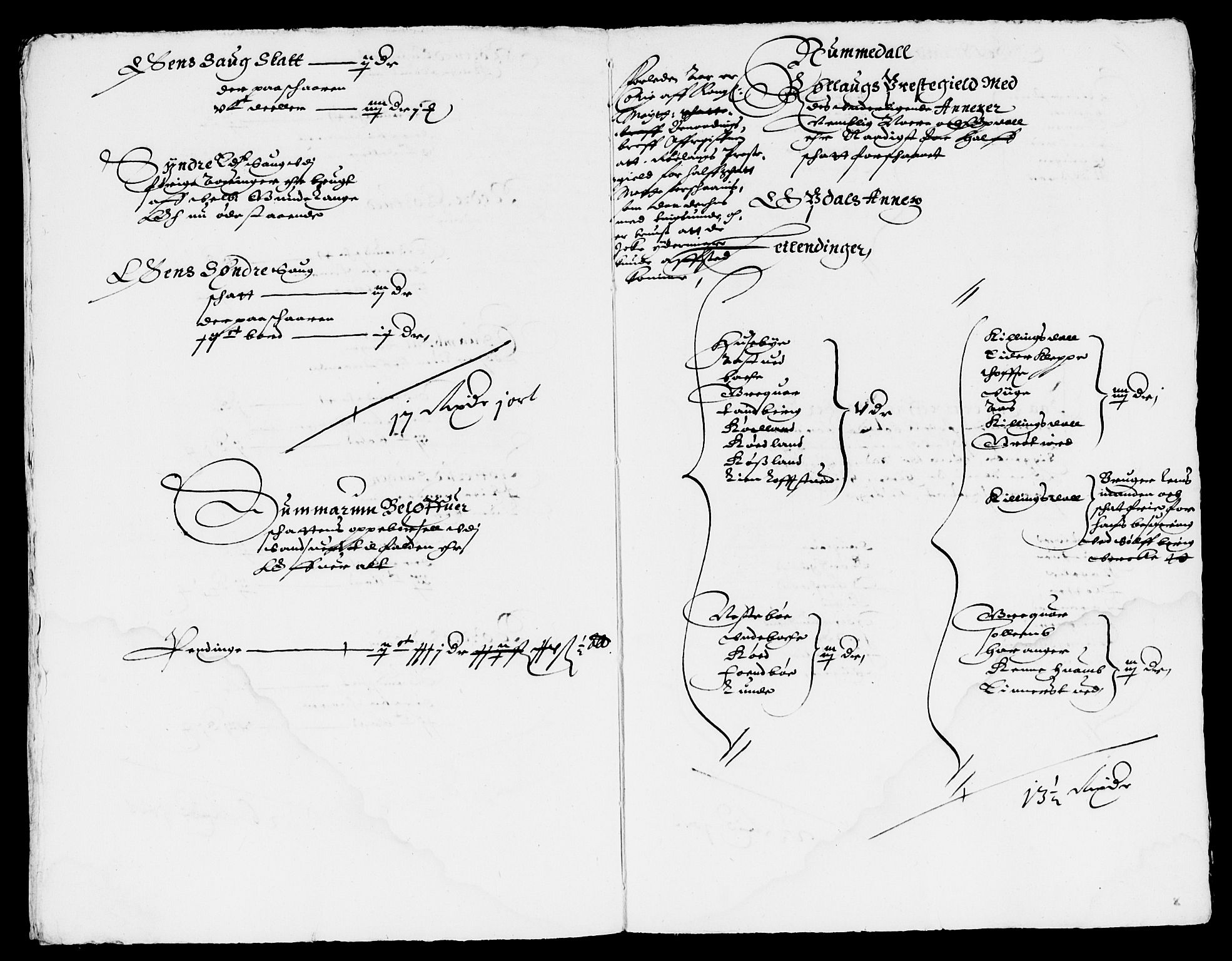 Rentekammeret inntil 1814, Reviderte regnskaper, Lensregnskaper, AV/RA-EA-5023/R/Rb/Rbn/L0001: Numedal og Sandsvær len, 1628-1638