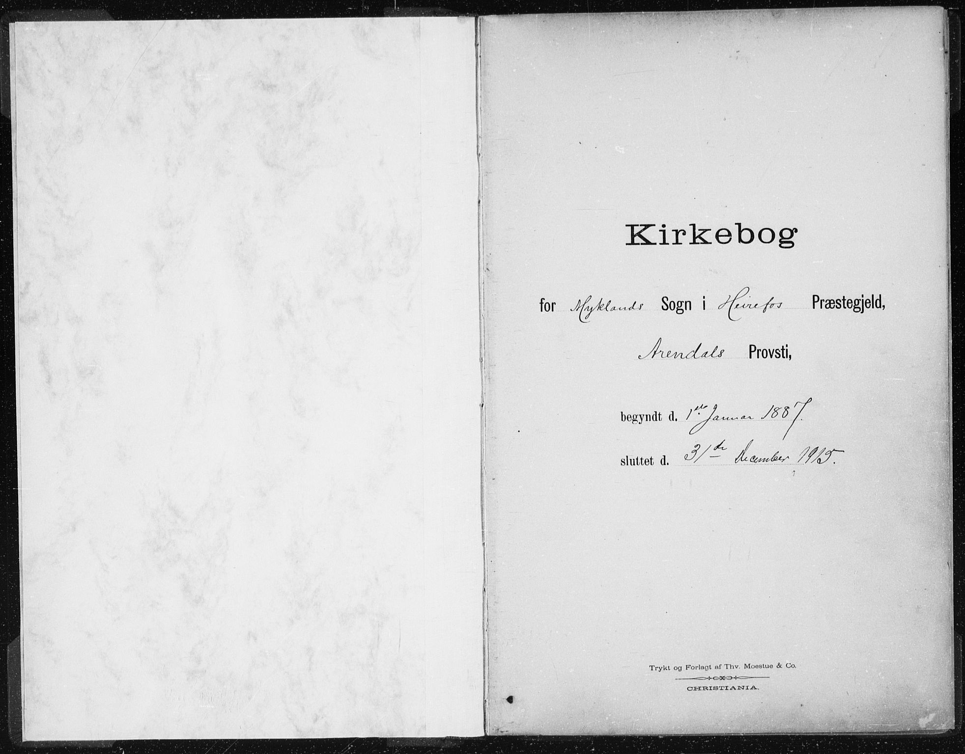 Herefoss sokneprestkontor, SAK/1111-0019/F/Fa/Fac/L0002: Parish register (official) no. A 2, 1887-1915
