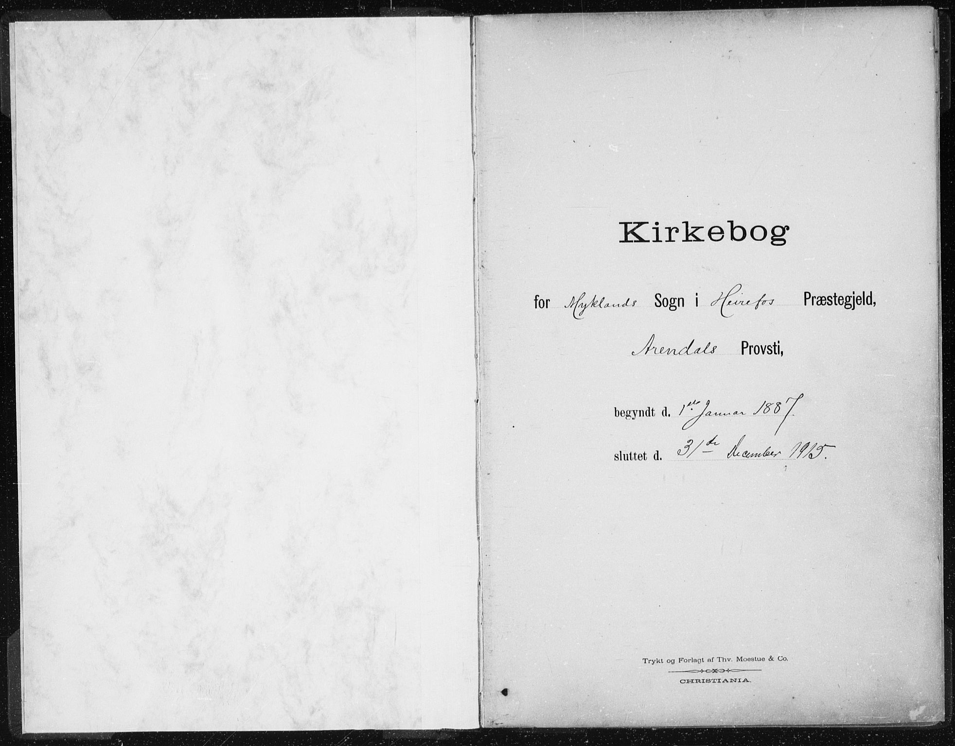 Herefoss sokneprestkontor, AV/SAK-1111-0019/F/Fa/Fac/L0002: Parish register (official) no. A 2, 1887-1915