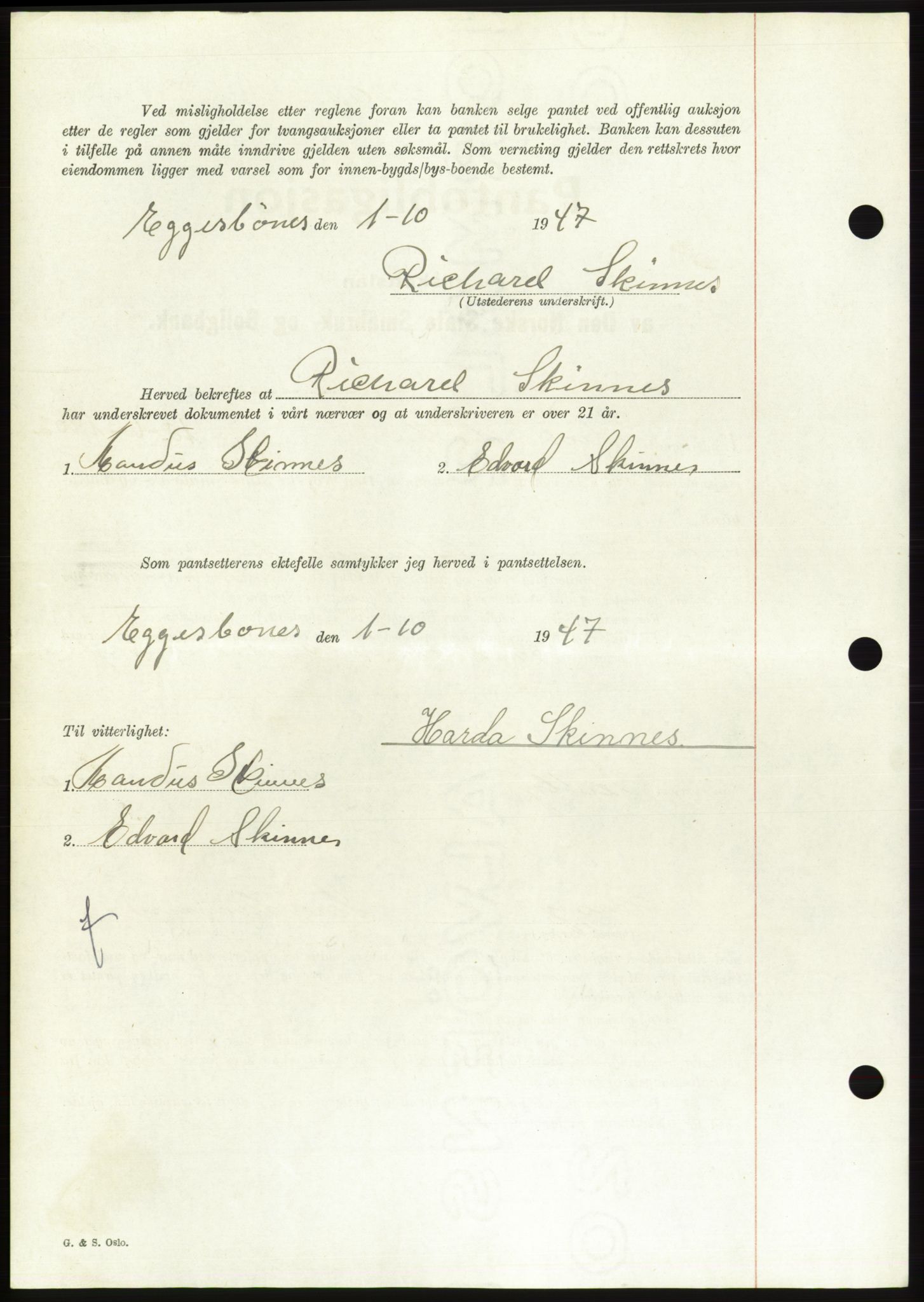 Søre Sunnmøre sorenskriveri, AV/SAT-A-4122/1/2/2C/L0115: Mortgage book no. 3B, 1947-1948, Diary no: : 1397/1947