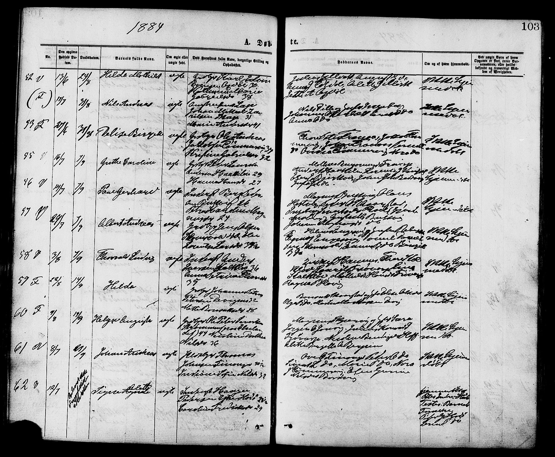 Ministerialprotokoller, klokkerbøker og fødselsregistre - Nord-Trøndelag, AV/SAT-A-1458/773/L0616: Parish register (official) no. 773A07, 1870-1887, p. 103