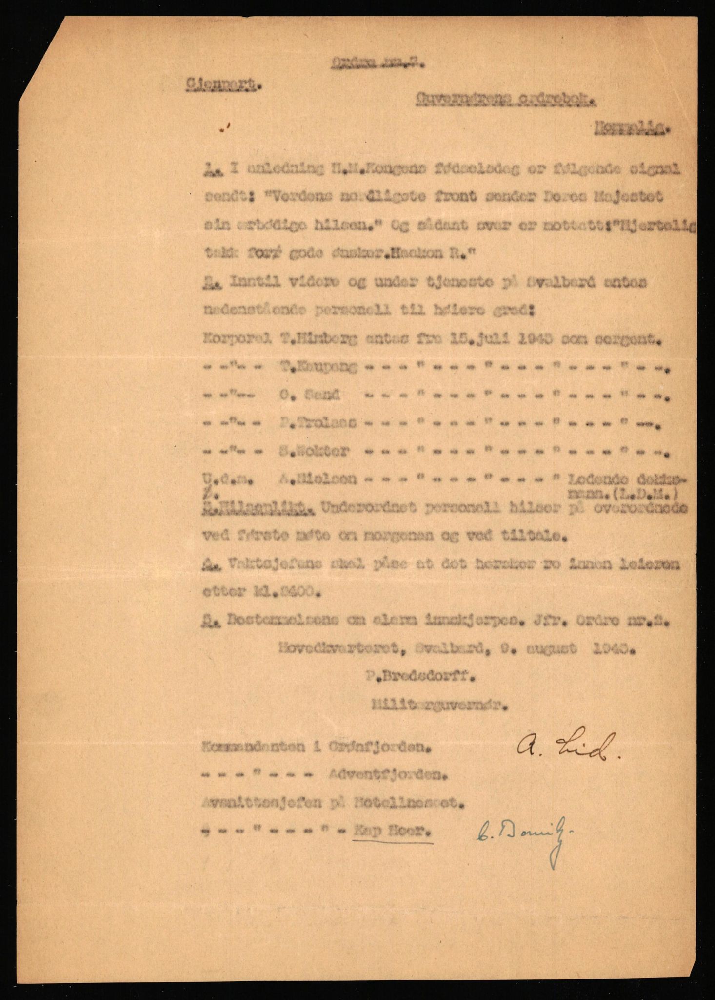 Forsvaret, Forsvarets krigshistoriske avdeling, AV/RA-RAFA-2017/Y/Yf/L0214: II-C-11-2851-2856  -  Svalbard.  Jan Mayen.  Syd-Georgia.  Walchern., 1940-1945, p. 427